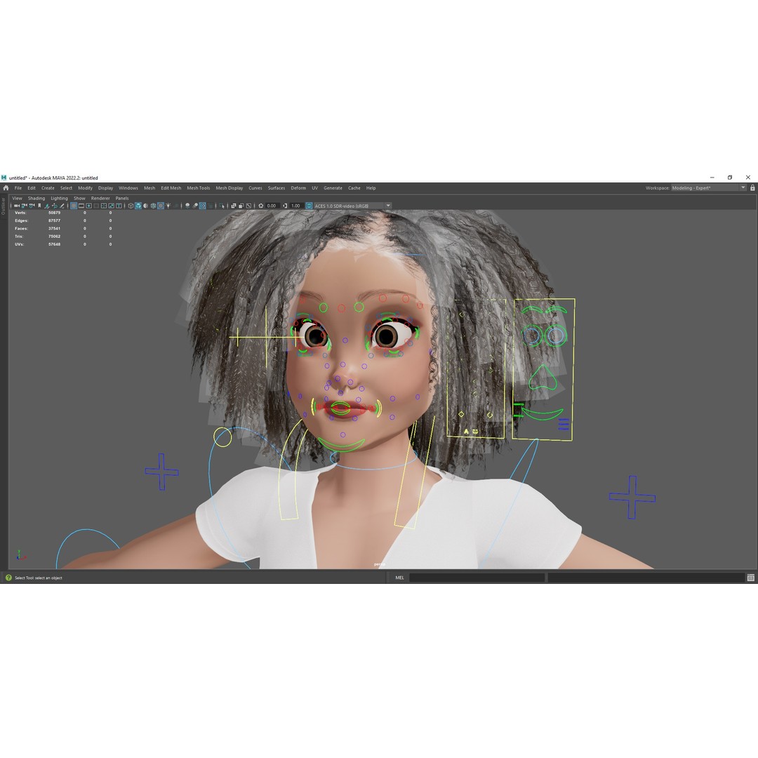 Modern Girl 3D Model – Low Poly Cartoon Character, Rigged for Animation - View 22