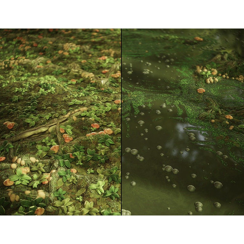 Swamp PBR 3D Model – Tileable Material Texture for Game Art - View 3