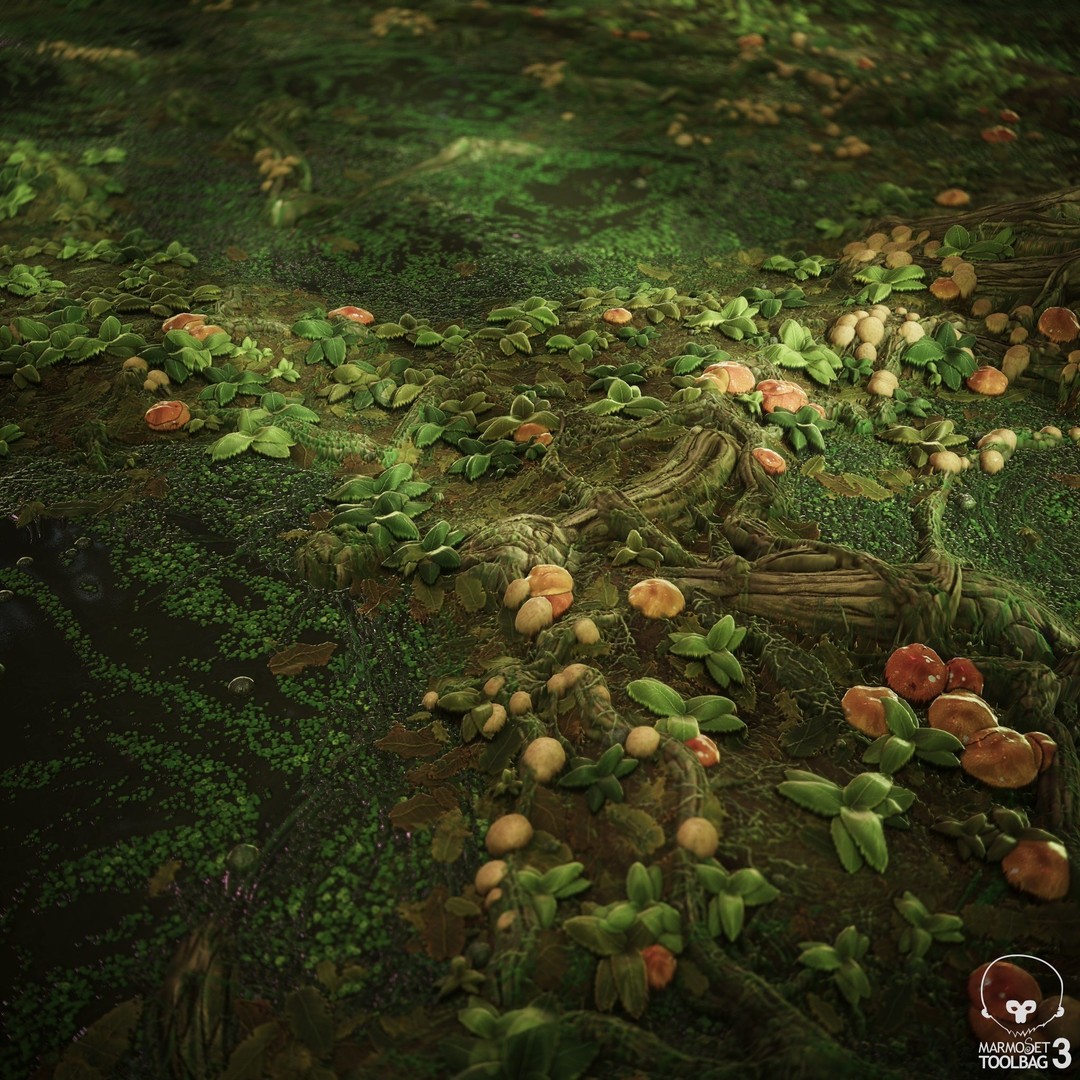 Swamp PBR 3D Model – Tileable Material Texture for Game Art - View 7
