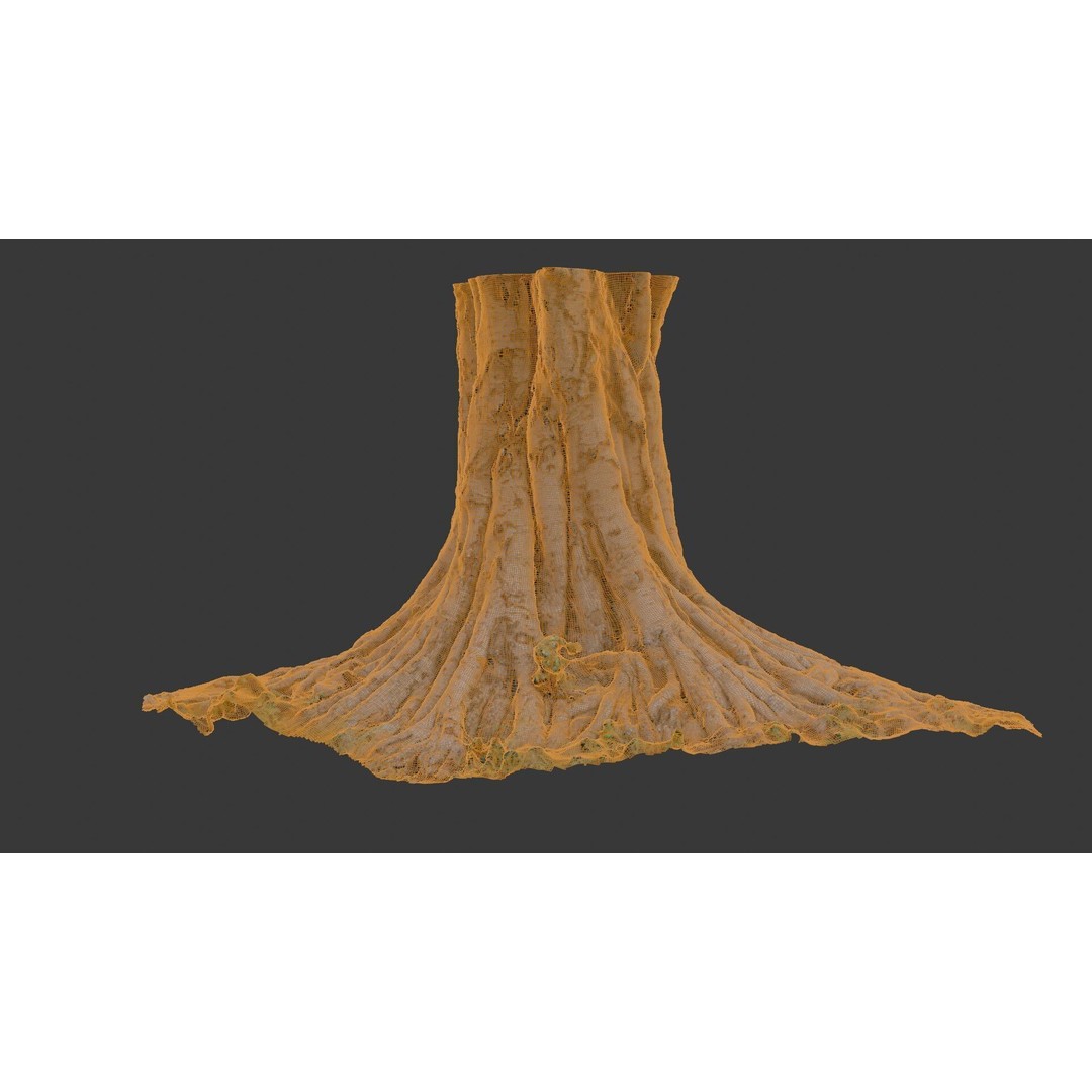 Massive Tree Trunk 3D Model – Low Poly Scanned Asset, PBR Textures - View 4