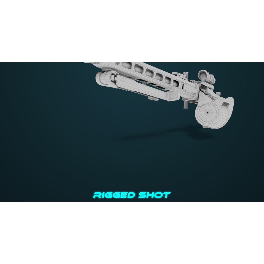 Machine Gun 08 3D Model – Low Poly PBR Game Asset, FBX, Unity, UE - View 42