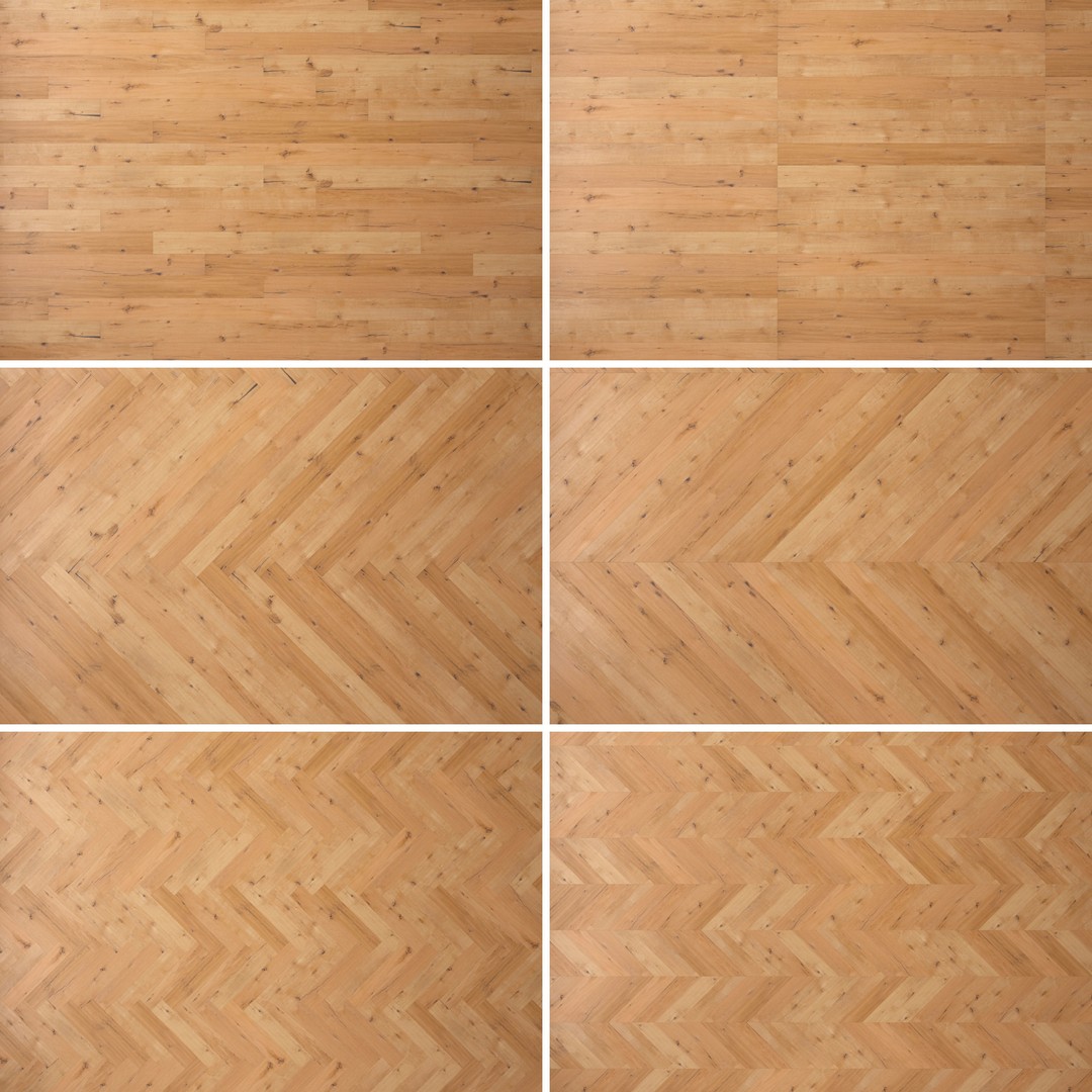 Wood Floor 3D Model – Parquet Textures, PBR, FBX, OBJ - View 3