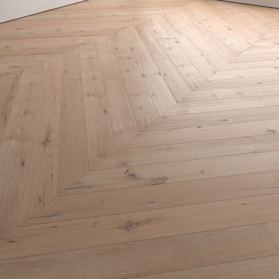 Wood Floor 3D Model – Parquet Textures, PBR, FBX, OBJ - View 4