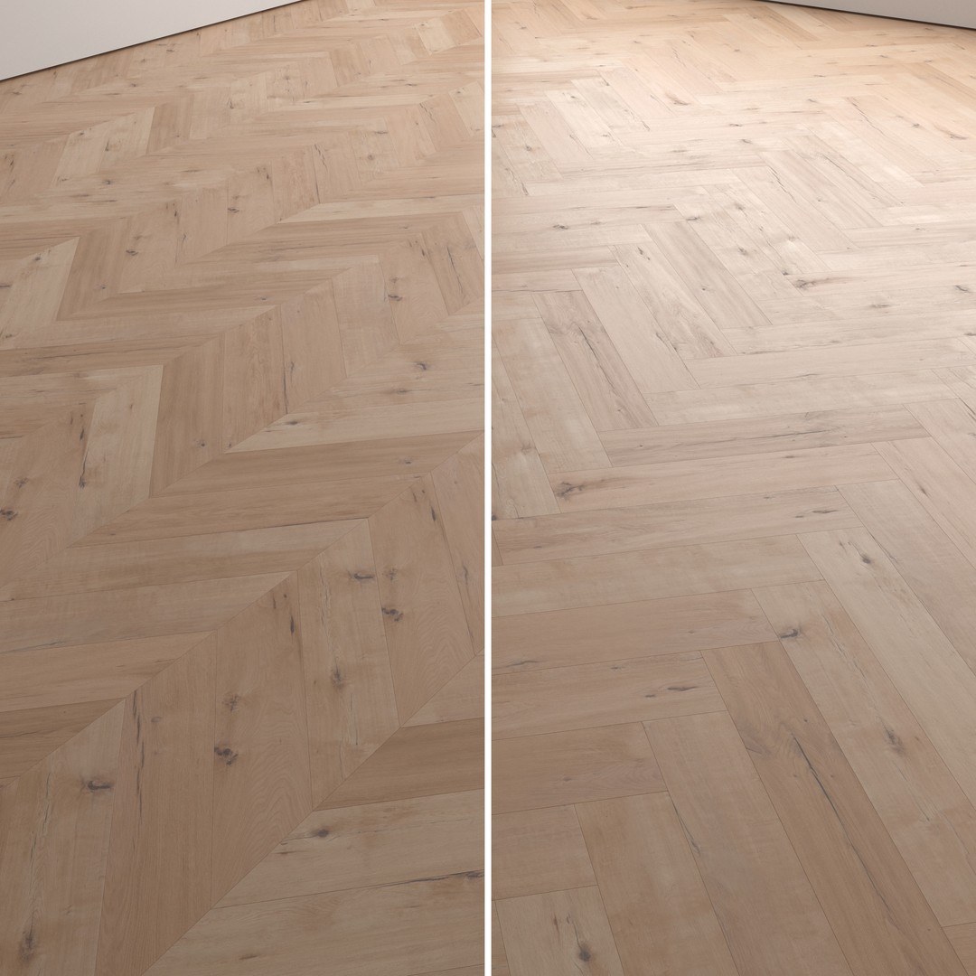 Wood Floor 3D Model – Parquet Textures, PBR, FBX, OBJ - View 5