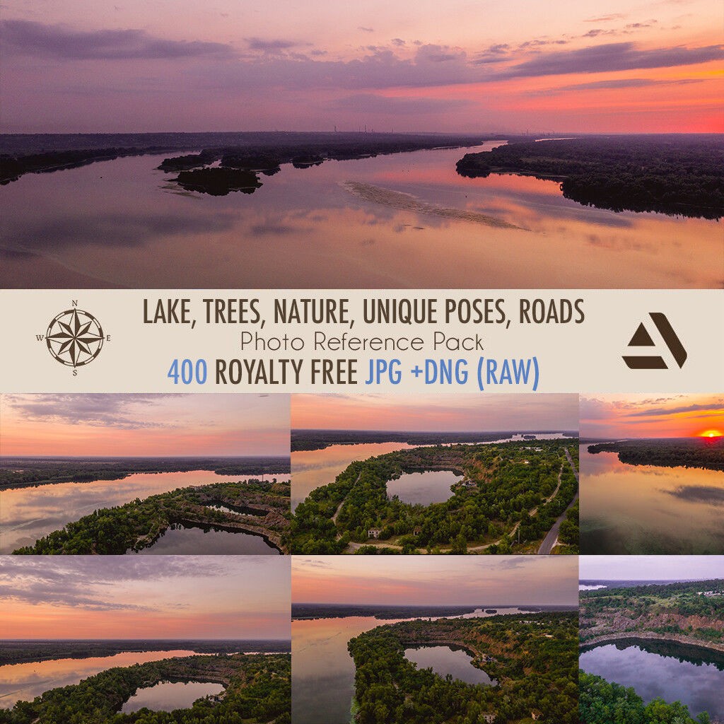 Big Lake Trees Photo Reference Pack – Unique Nature Textures, JPG/DNG - View 4