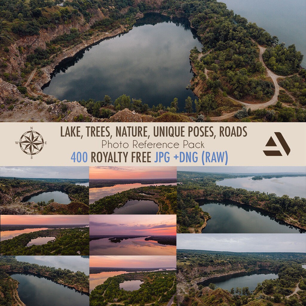 Big Lake Trees Photo Reference Pack – Unique Nature Textures, JPG/DNG - View 5