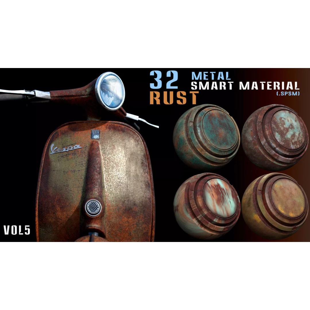 Metal Smart Materials Bundle – 194 PBR Textures for Game Assets - View 5