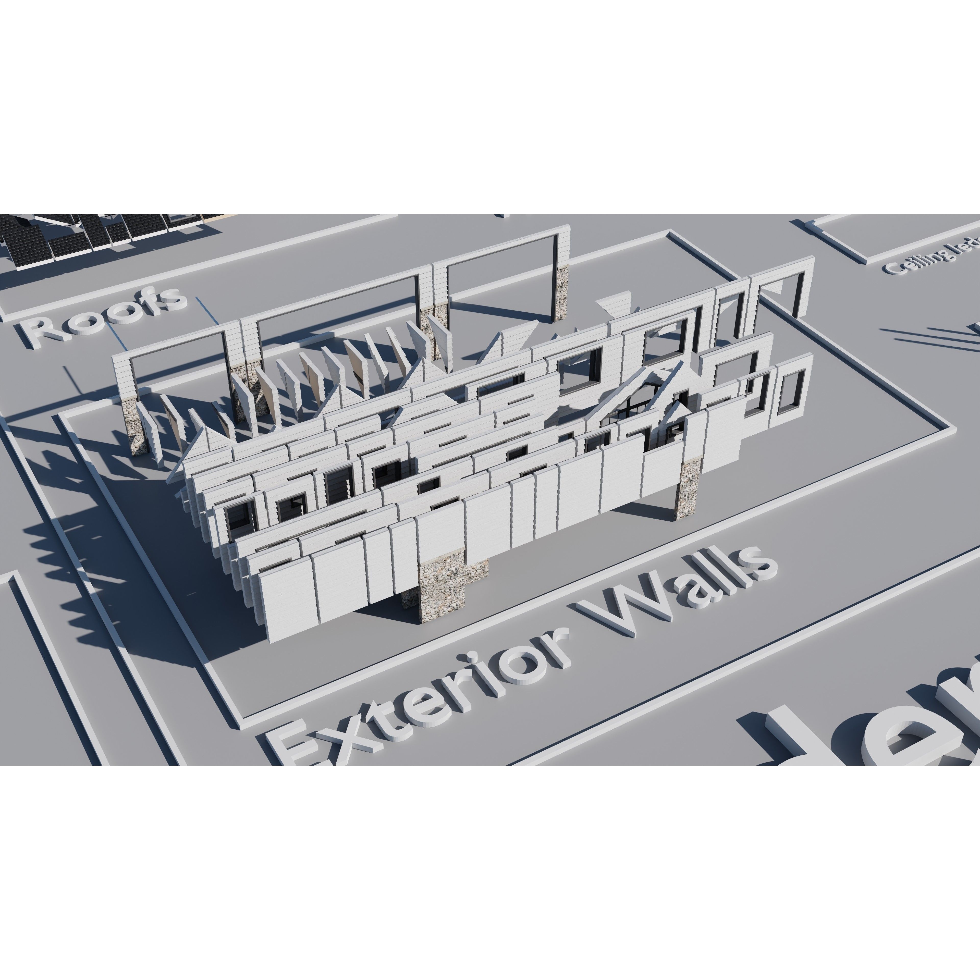 Modular Suburban House Creation Tool - Low-Poly Game-Ready 3D Model - View 13