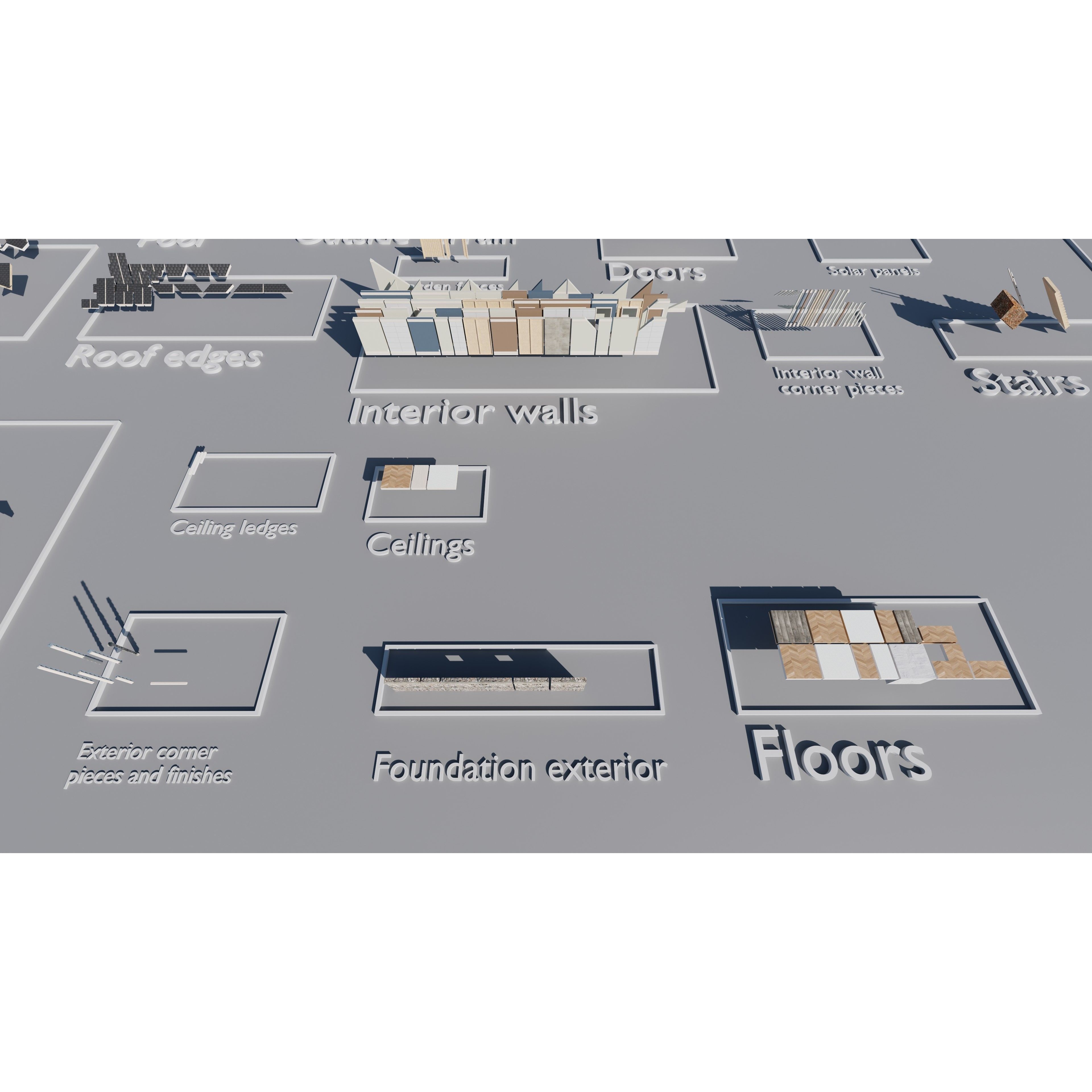 Modular Suburban House Creation Tool - Low-Poly Game-Ready 3D Model - View 22