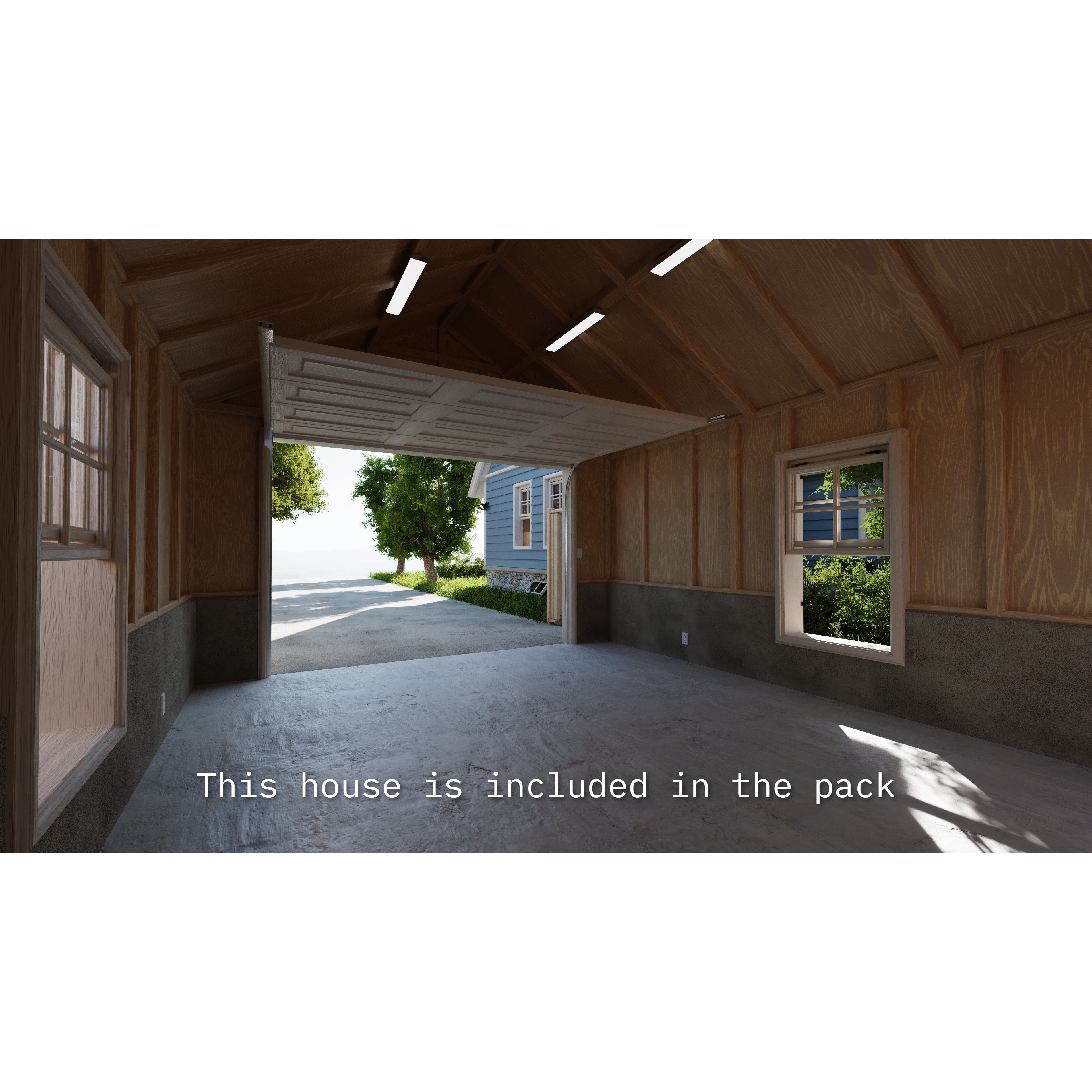 Modular Suburban House Creation Tool - Low-Poly Game-Ready 3D Model - View 25