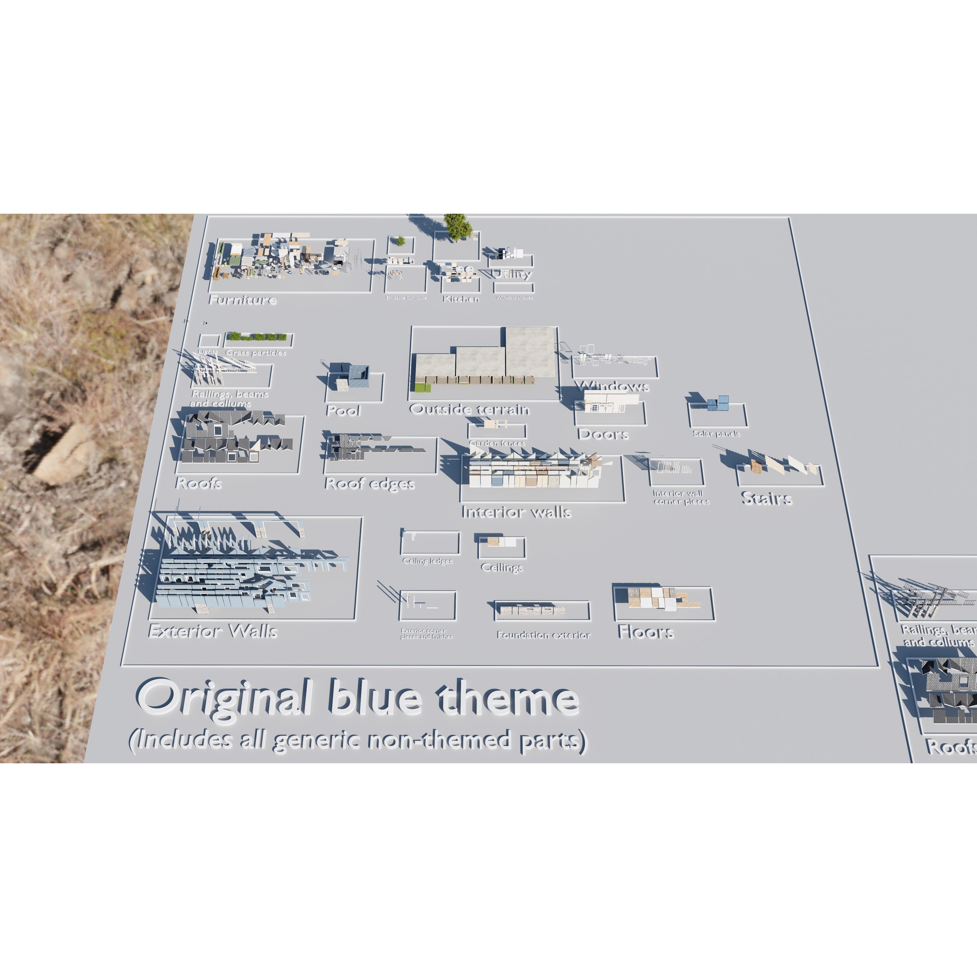 Modular Suburban House Creation Tool - Low-Poly Game-Ready 3D Model - View 6