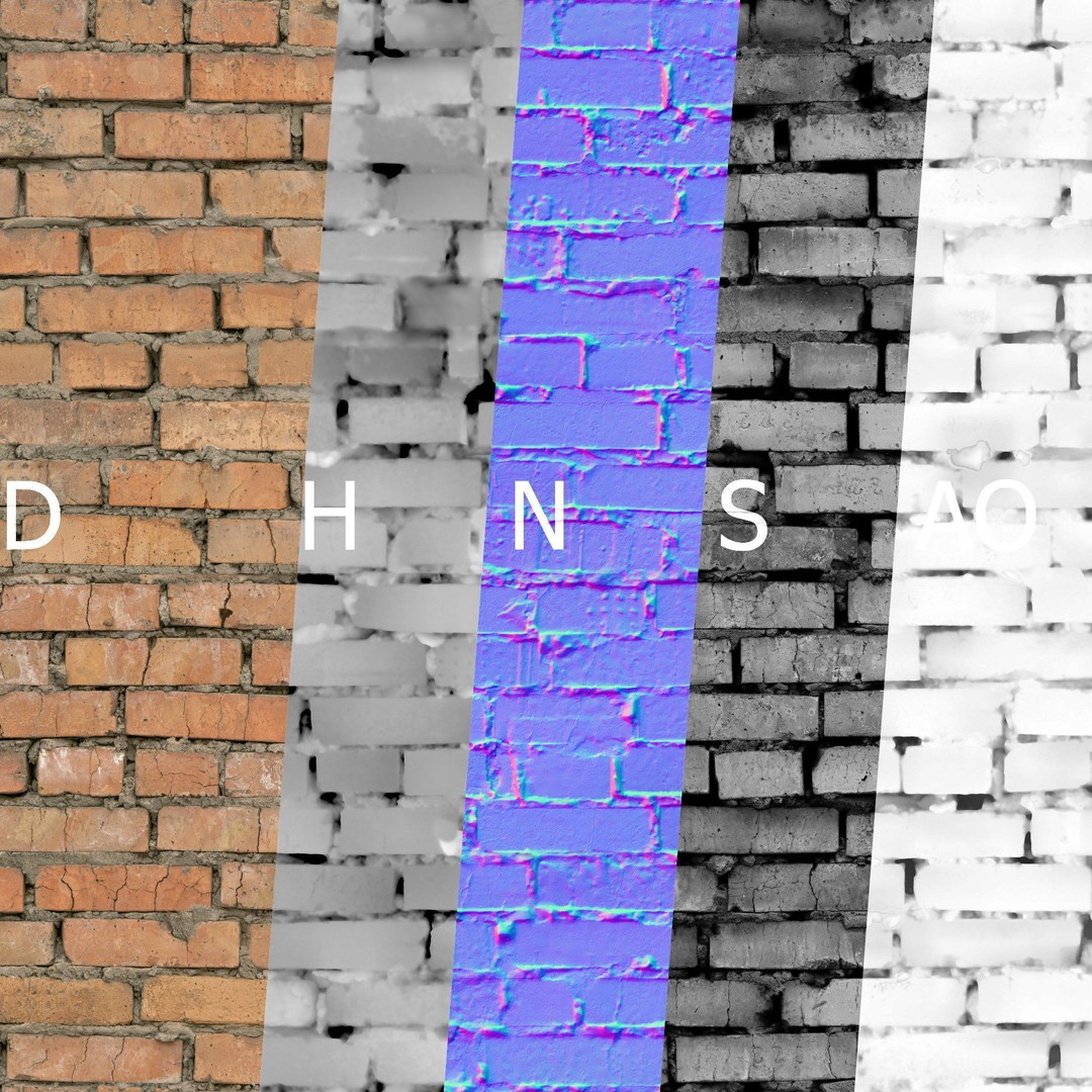 Brick Wall 3D Model – Scanned PBR Material, High-Detail Textures