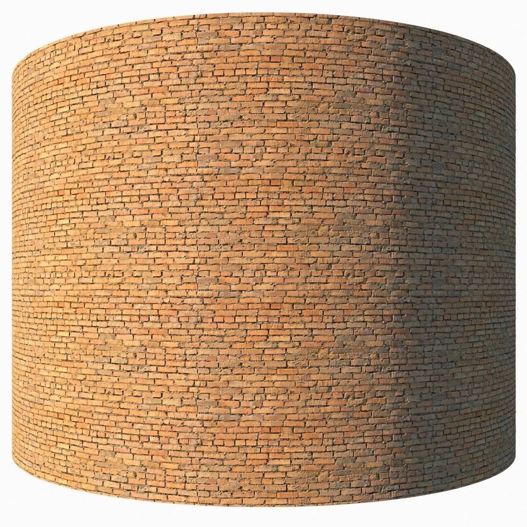 Brick Wall 3D Model – Scanned PBR Material, High-Detail Textures - View 4