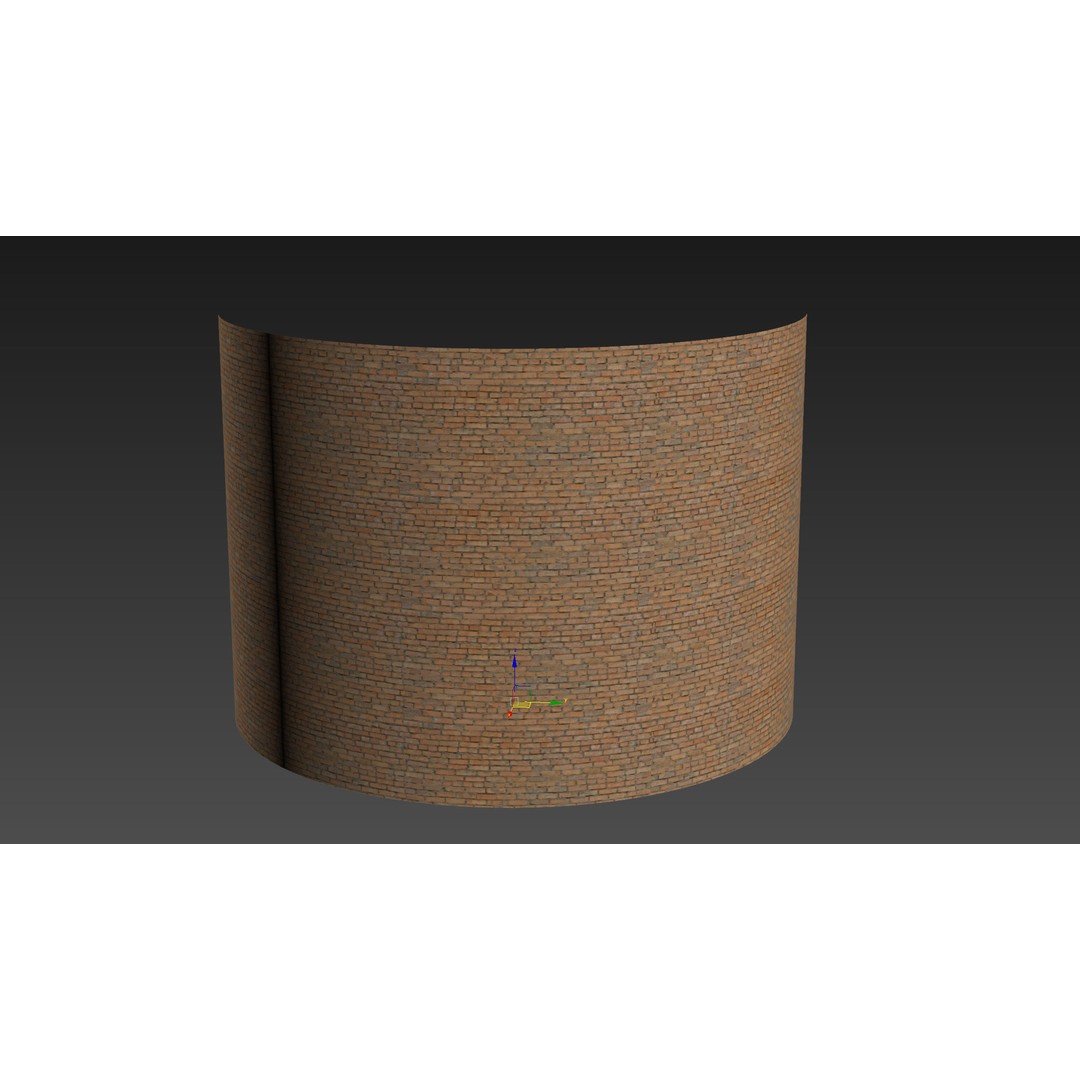 Brick Wall 3D Model – Scanned PBR Material, High-Detail Textures - View 9