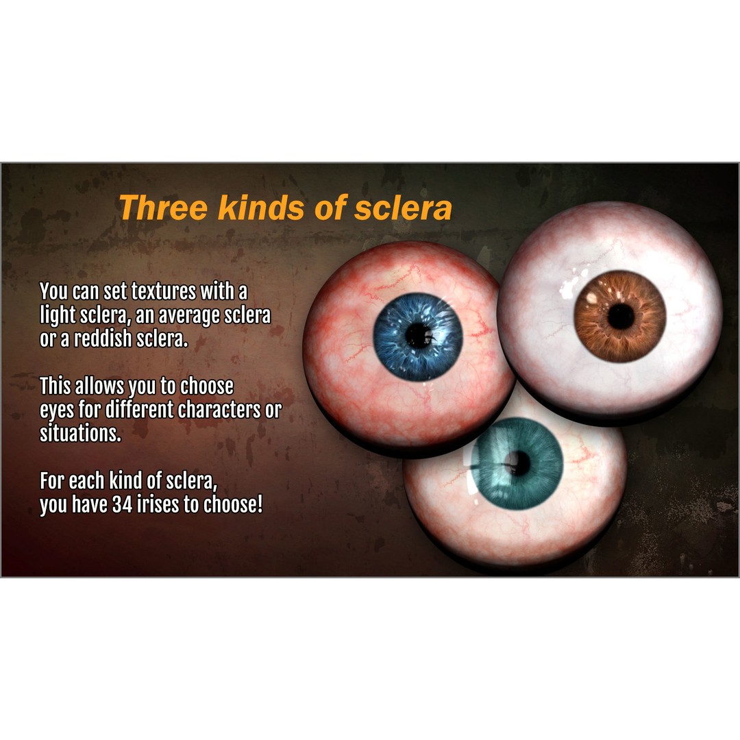 Eye Maker 3D Model – ZBrush Plugin with 102 Eye Textures - View 7