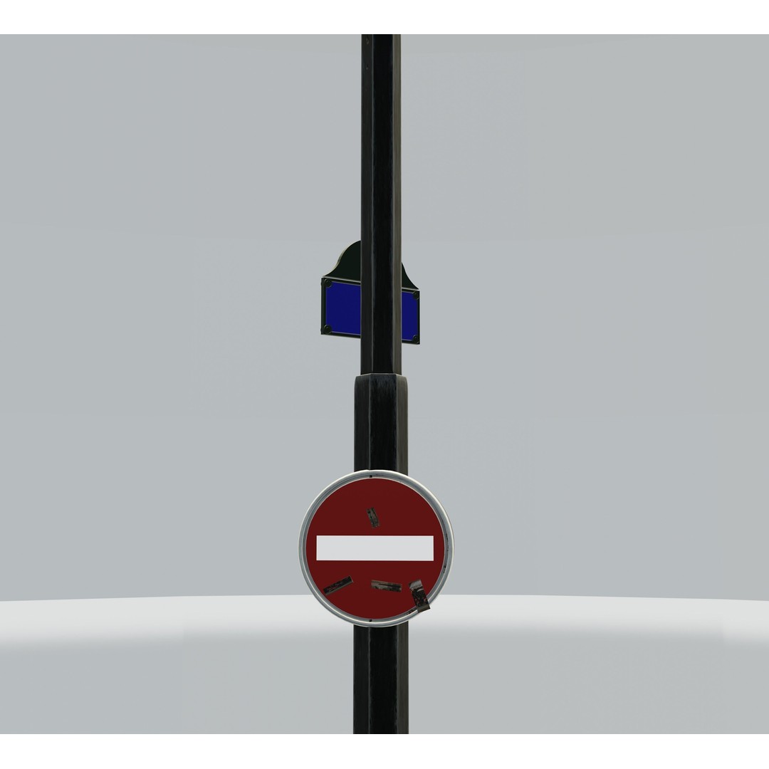Paris Streetlight 3D Model – Realistic Vintage Urban Lighting, FBX, OBJ - View 6