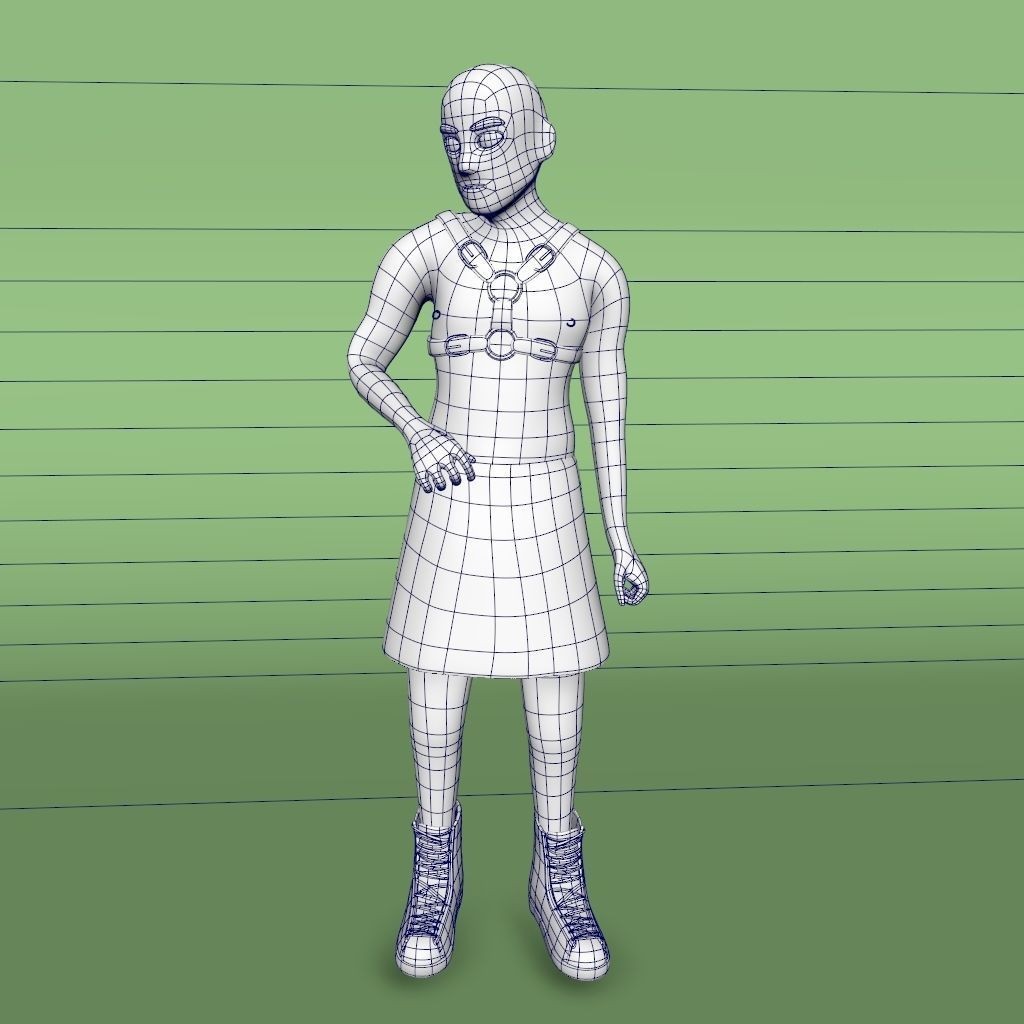 12 Characters 3D Model – Low Poly Rigged Game Asset, FBX - View 21