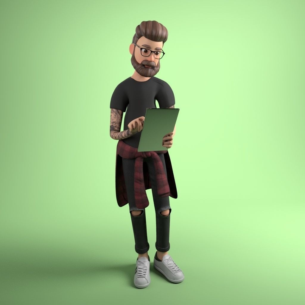 12 Characters 3D Model – Low Poly Rigged Game Asset, FBX - View 22