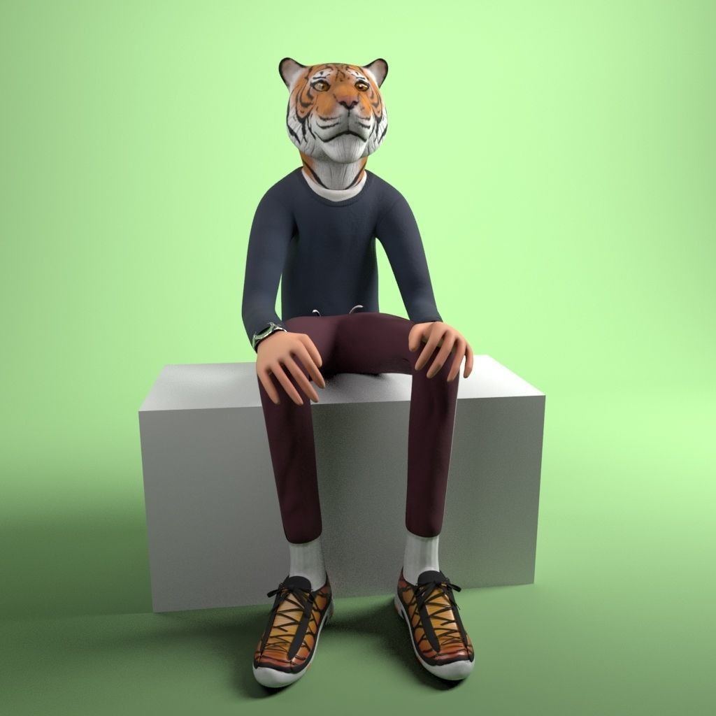 12 Characters 3D Model – Low Poly Rigged Game Asset, FBX - View 26