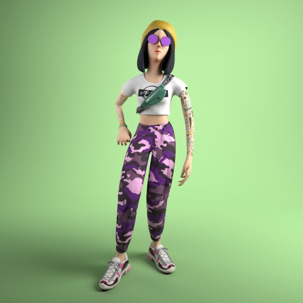 12 Characters 3D Model – Low Poly Rigged Game Asset, FBX - View 8