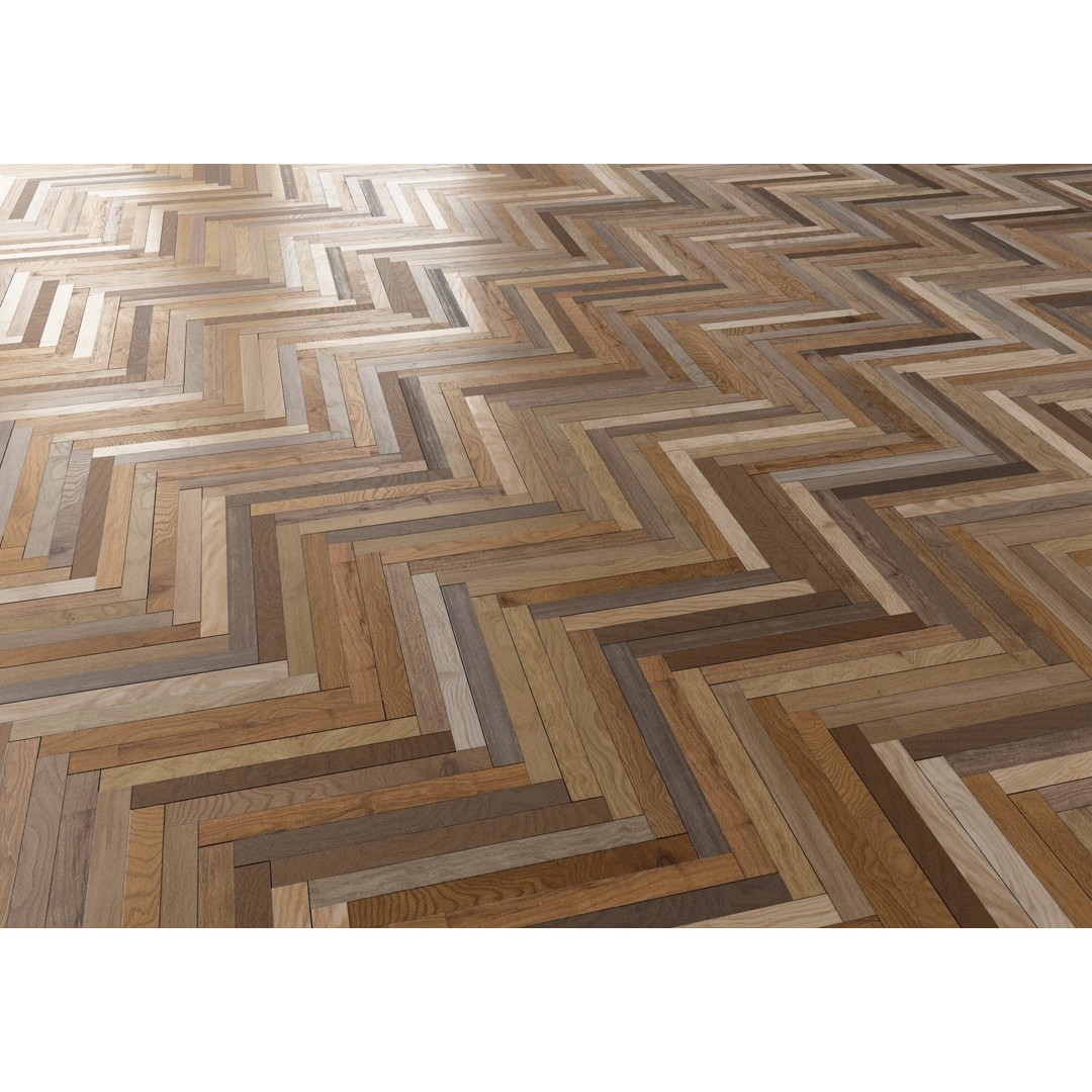 Herringbone Parquet 3D Model – 8K Seamless PBR Textures for Archviz