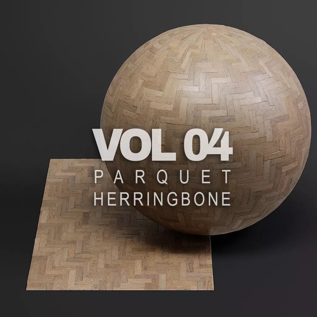Herringbone Parquet 3D Model – 8K Seamless PBR Textures for Archviz - View 2