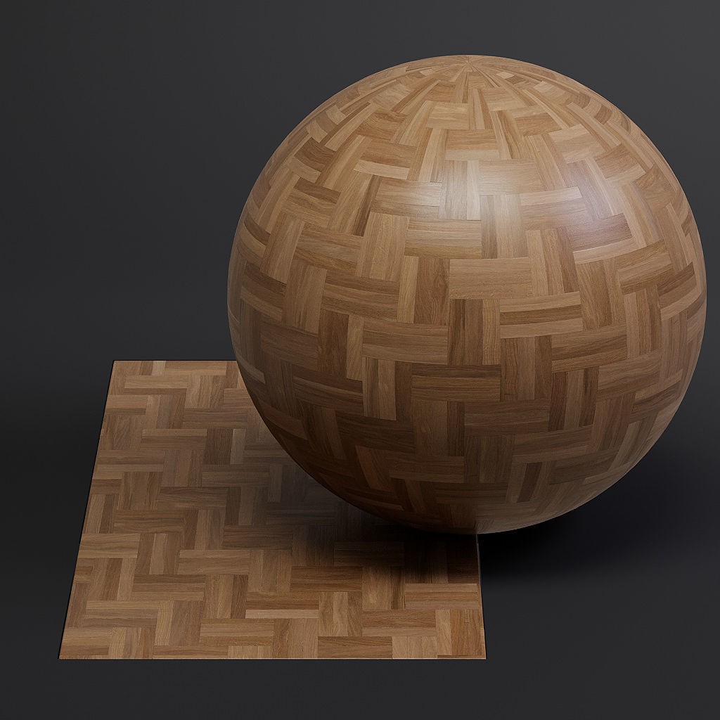 Herringbone Parquet 3D Model – 8K Seamless PBR Textures for Archviz - View 27