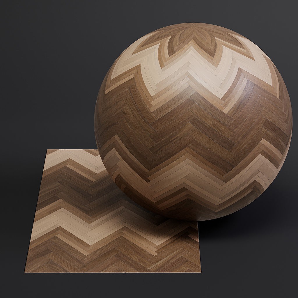 Herringbone Parquet 3D Model – 8K Seamless PBR Textures for Archviz - View 49