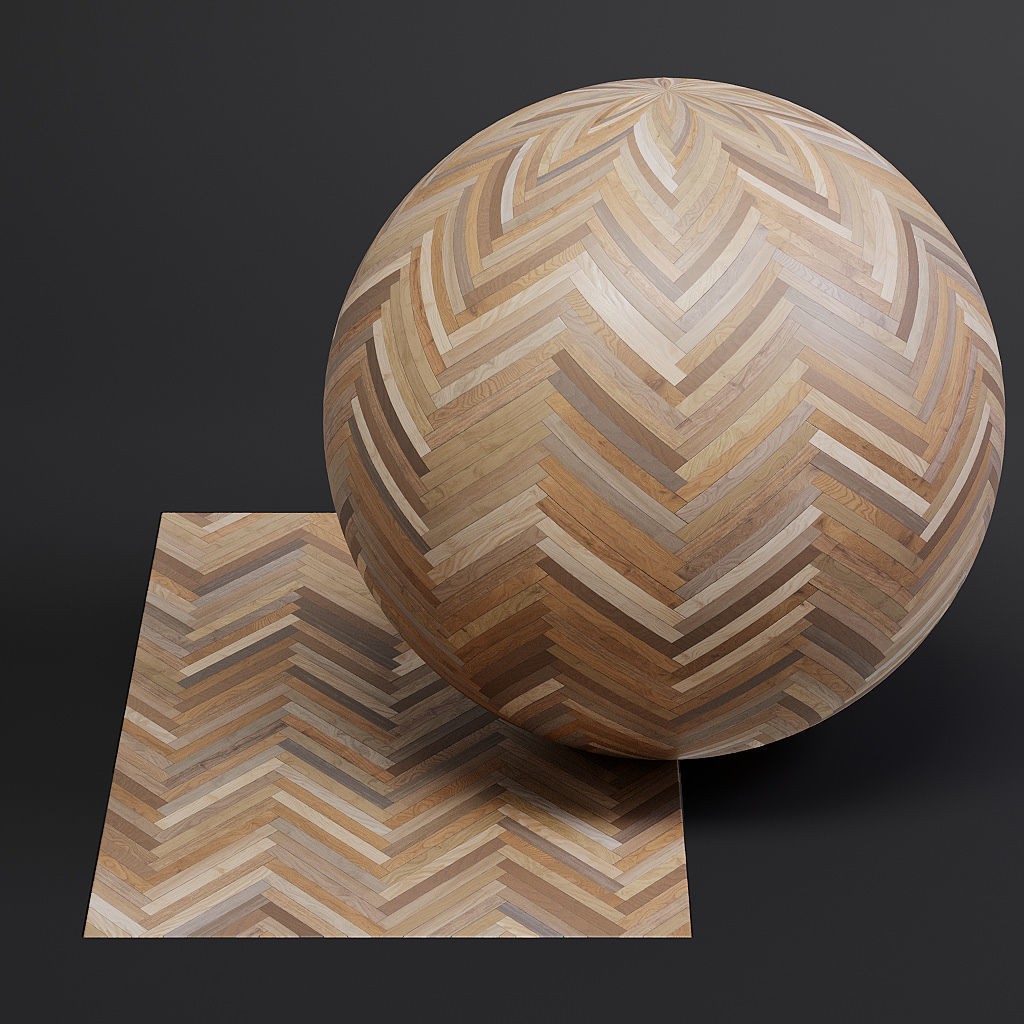 Herringbone Parquet 3D Model – 8K Seamless PBR Textures for Archviz - View 53