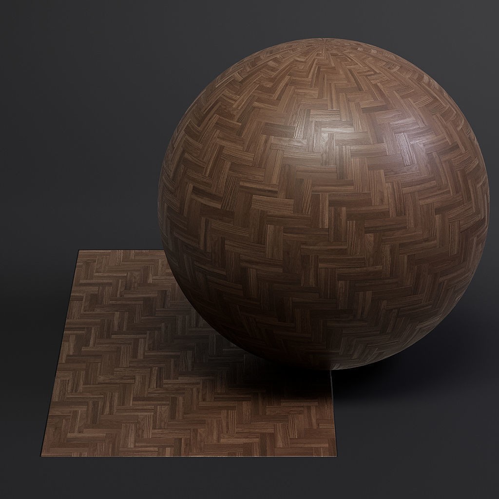 Herringbone Parquet 3D Model – 8K Seamless PBR Textures for Archviz - View 7