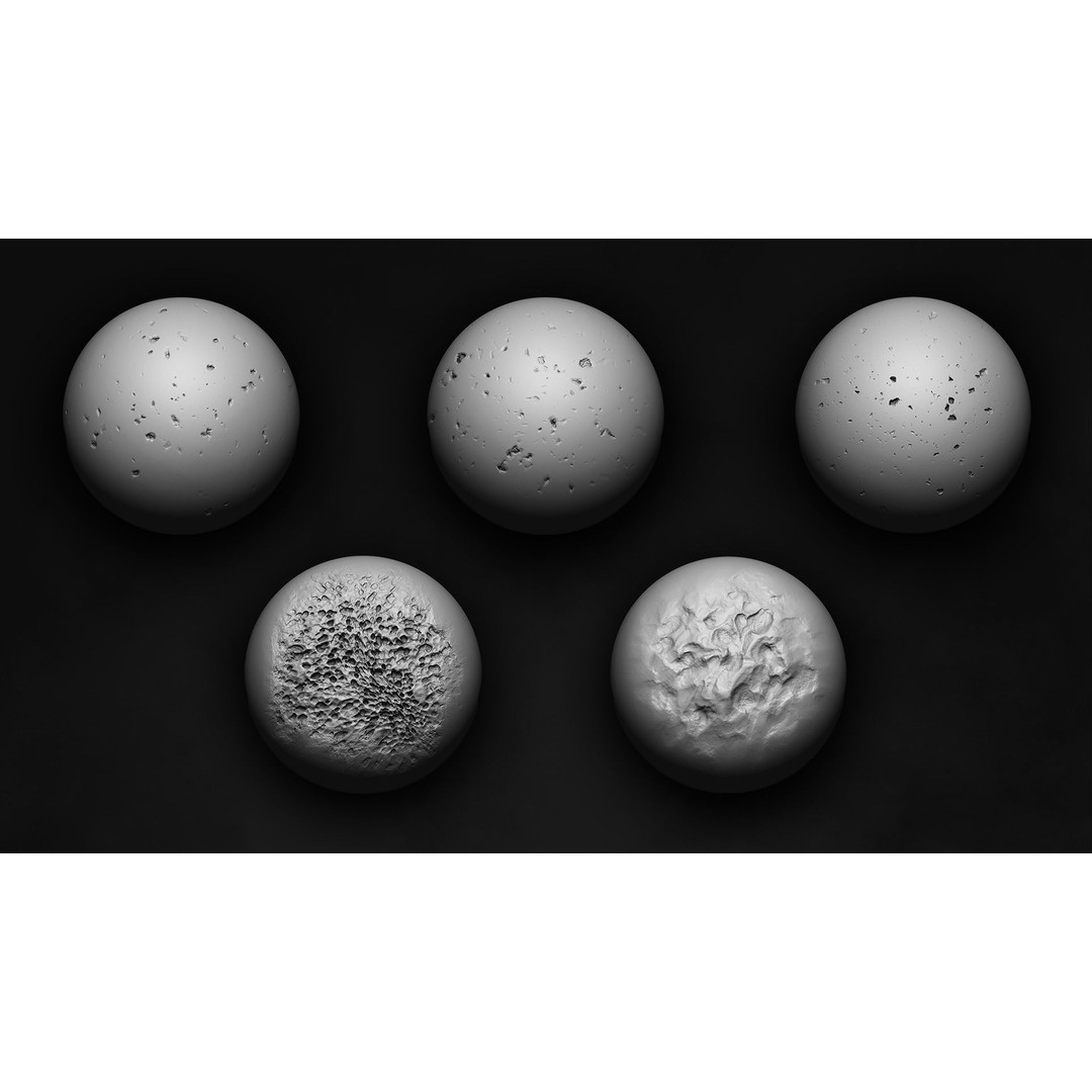 Bone Detailing Brushes 3D Model – Alphas and Multi-Purpose Tools for ZBrush and Blender - View 5