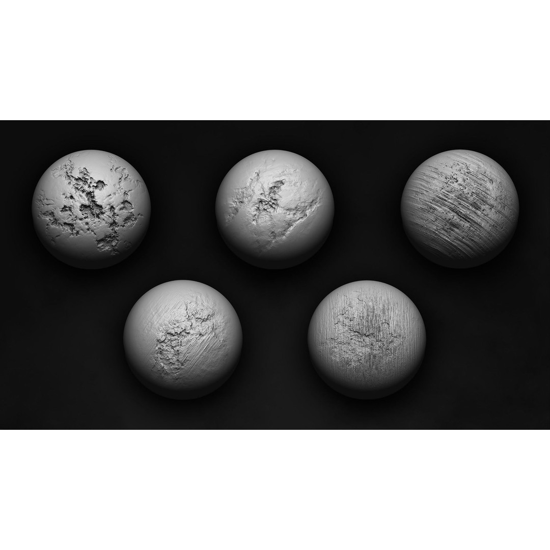 Bone Detailing Brushes 3D Model – Alphas and Multi-Purpose Tools for ZBrush and Blender - View 7