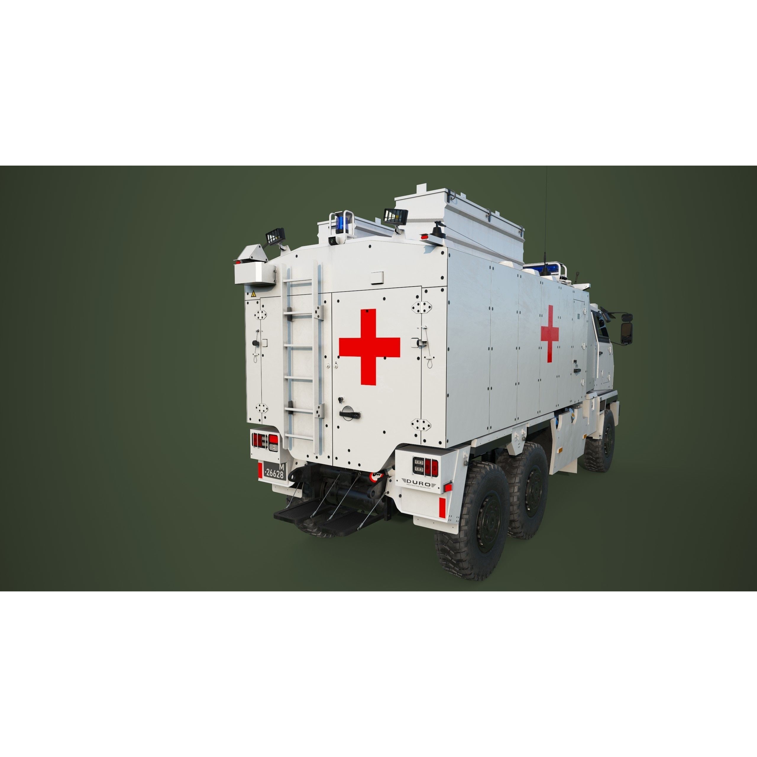 Mowag Durro III Ambulance - Game-Ready 3D Model - View 10