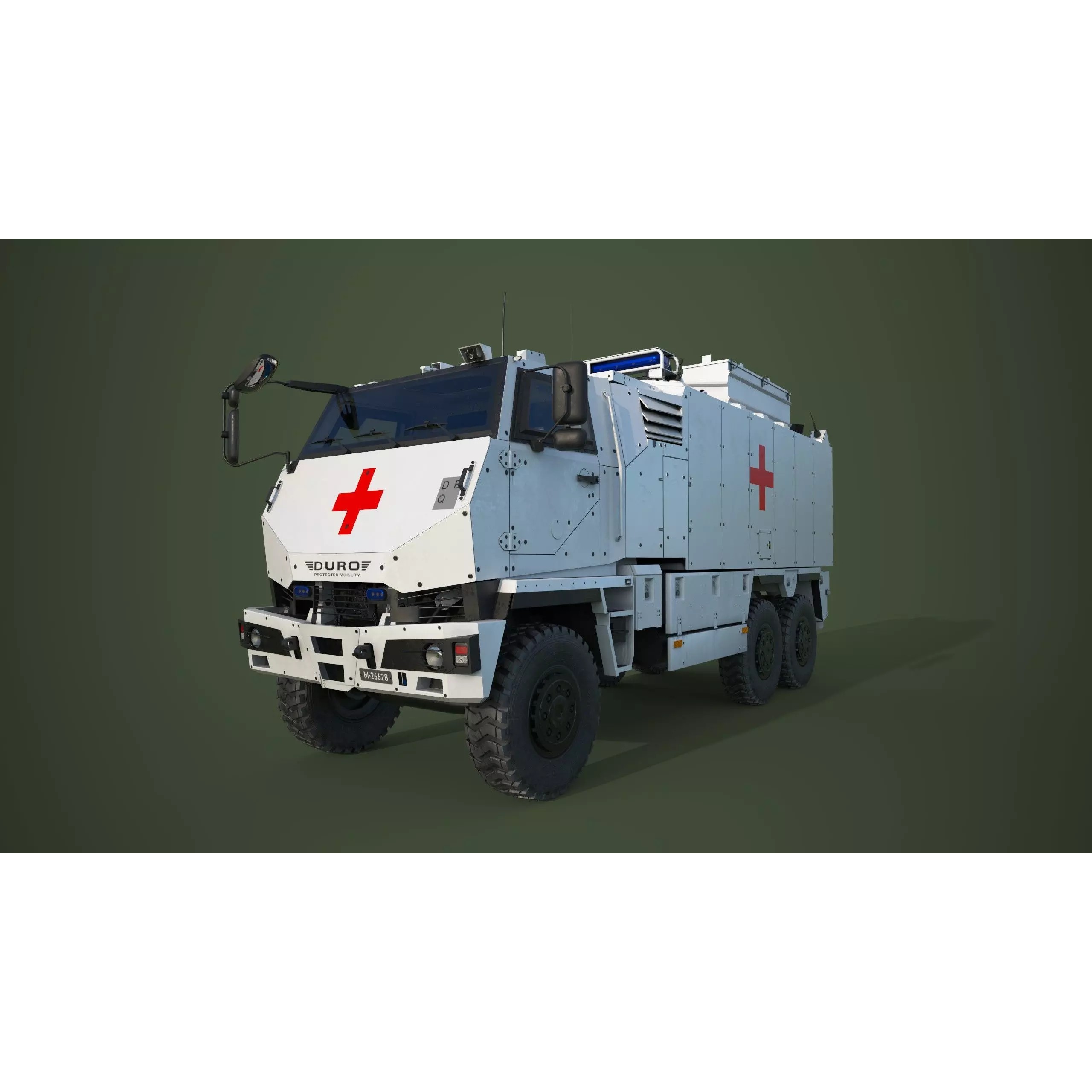Mowag Durro III Ambulance - Game-Ready 3D Model - View 2