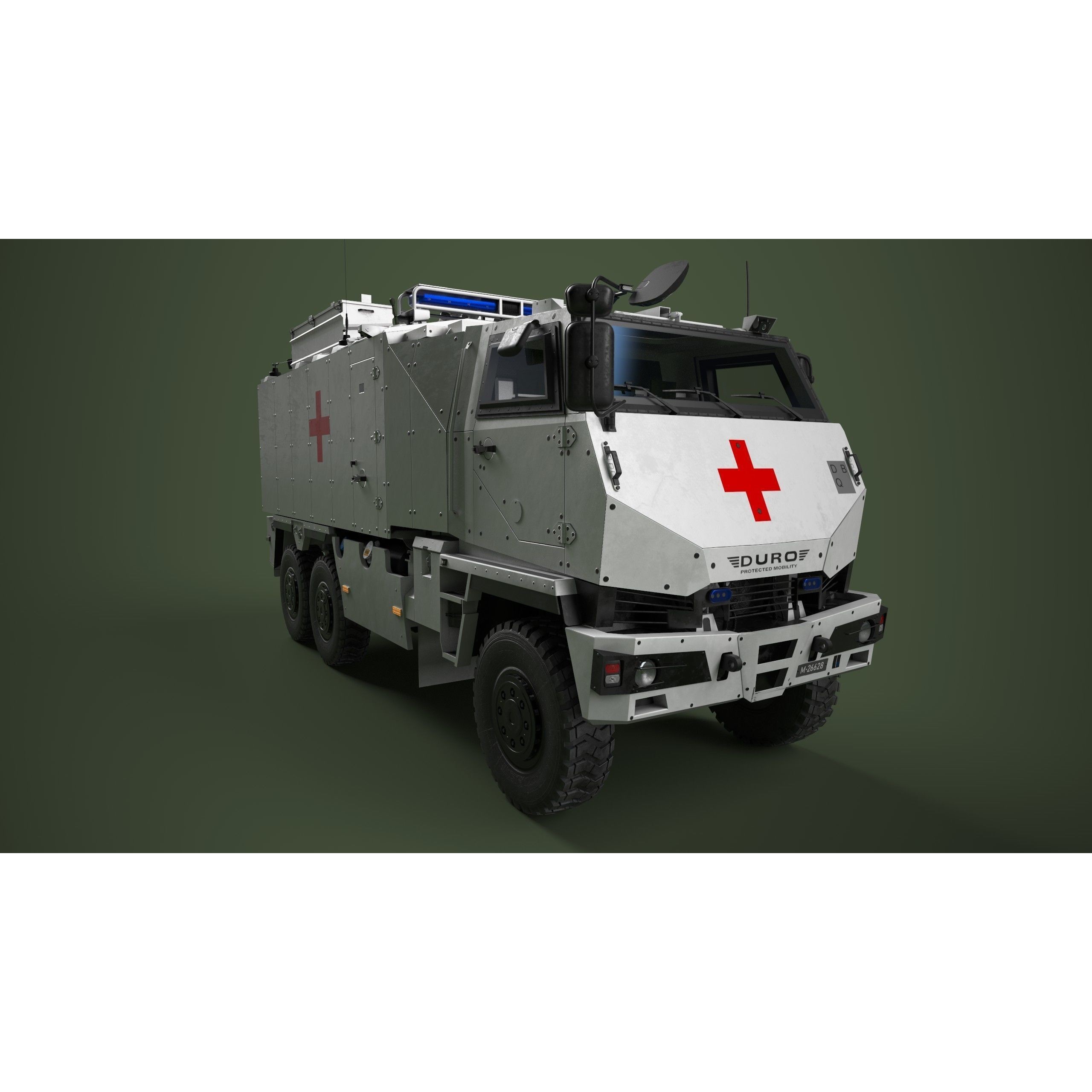 Mowag Durro III Ambulance - Game-Ready 3D Model - View 3