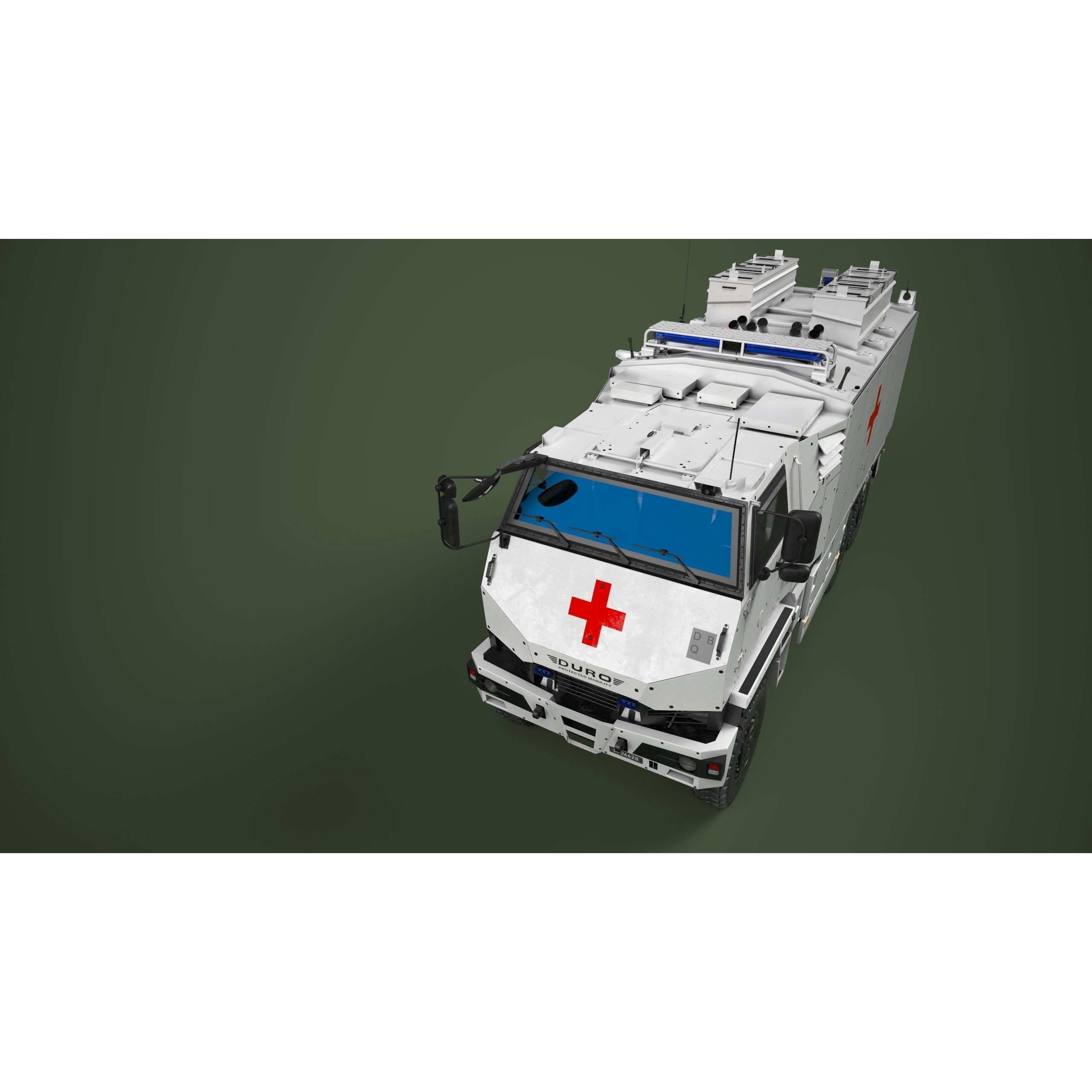 Mowag Durro III Ambulance - Game-Ready 3D Model - View 4