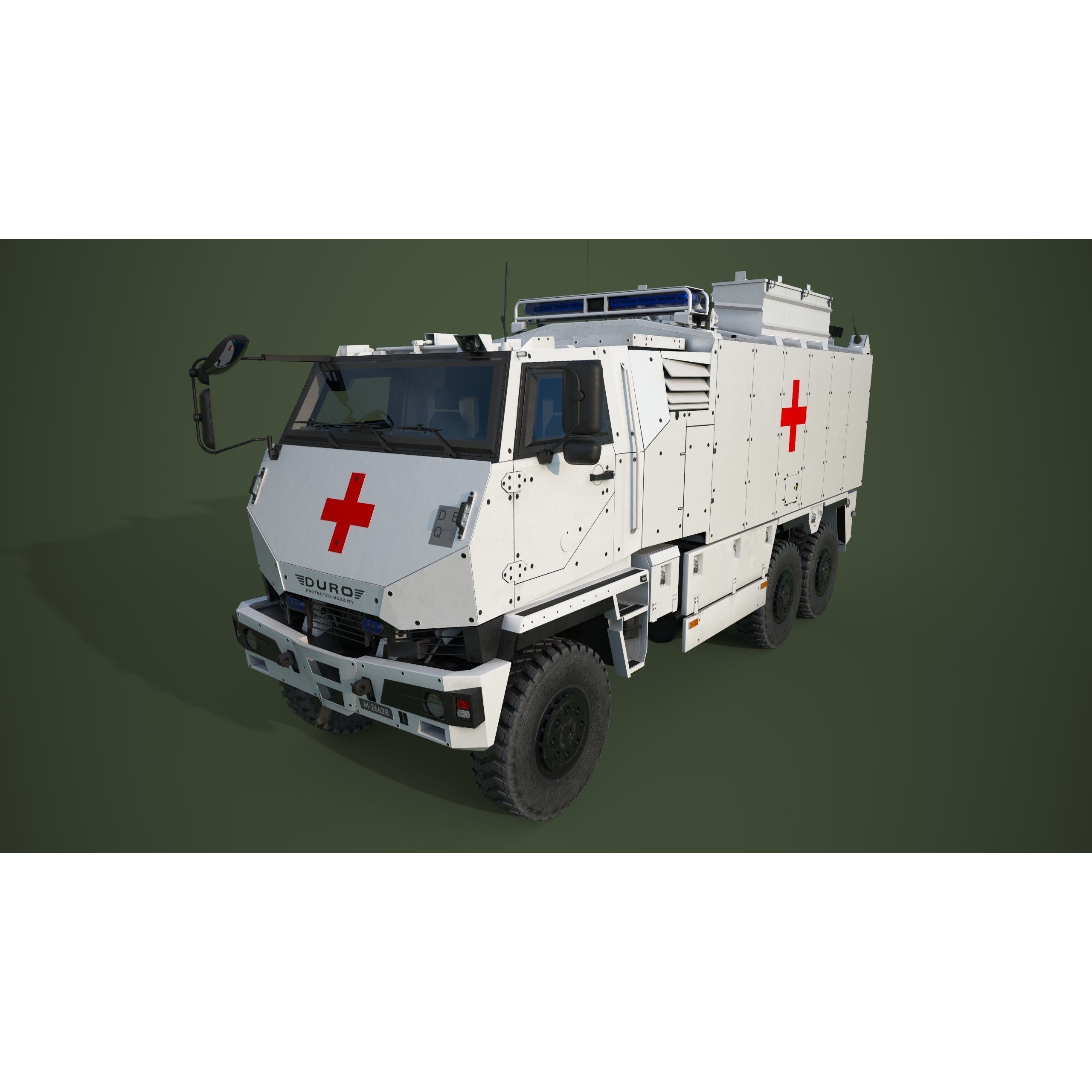 Mowag Durro III Ambulance - Game-Ready 3D Model - View 6