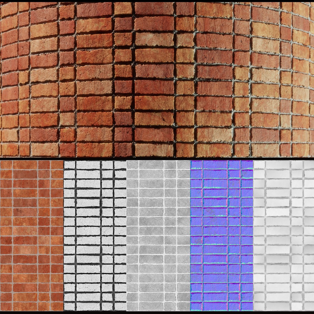 Brick Textures 3D Model – 4K PBR Seamless Patterns for Archviz