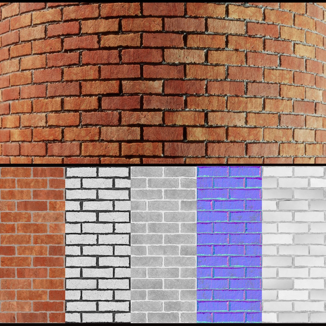Brick Textures 3D Model – 4K PBR Seamless Patterns for Archviz - View 8