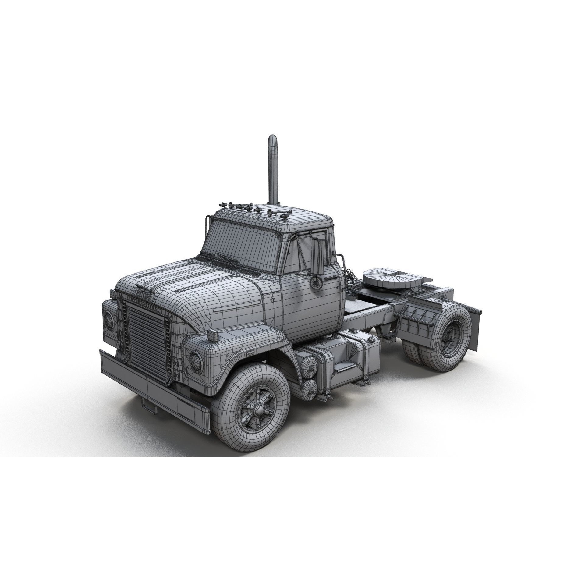 International Fleetstar Daycab - Low-Poly Game-Ready 3D Model - View 11