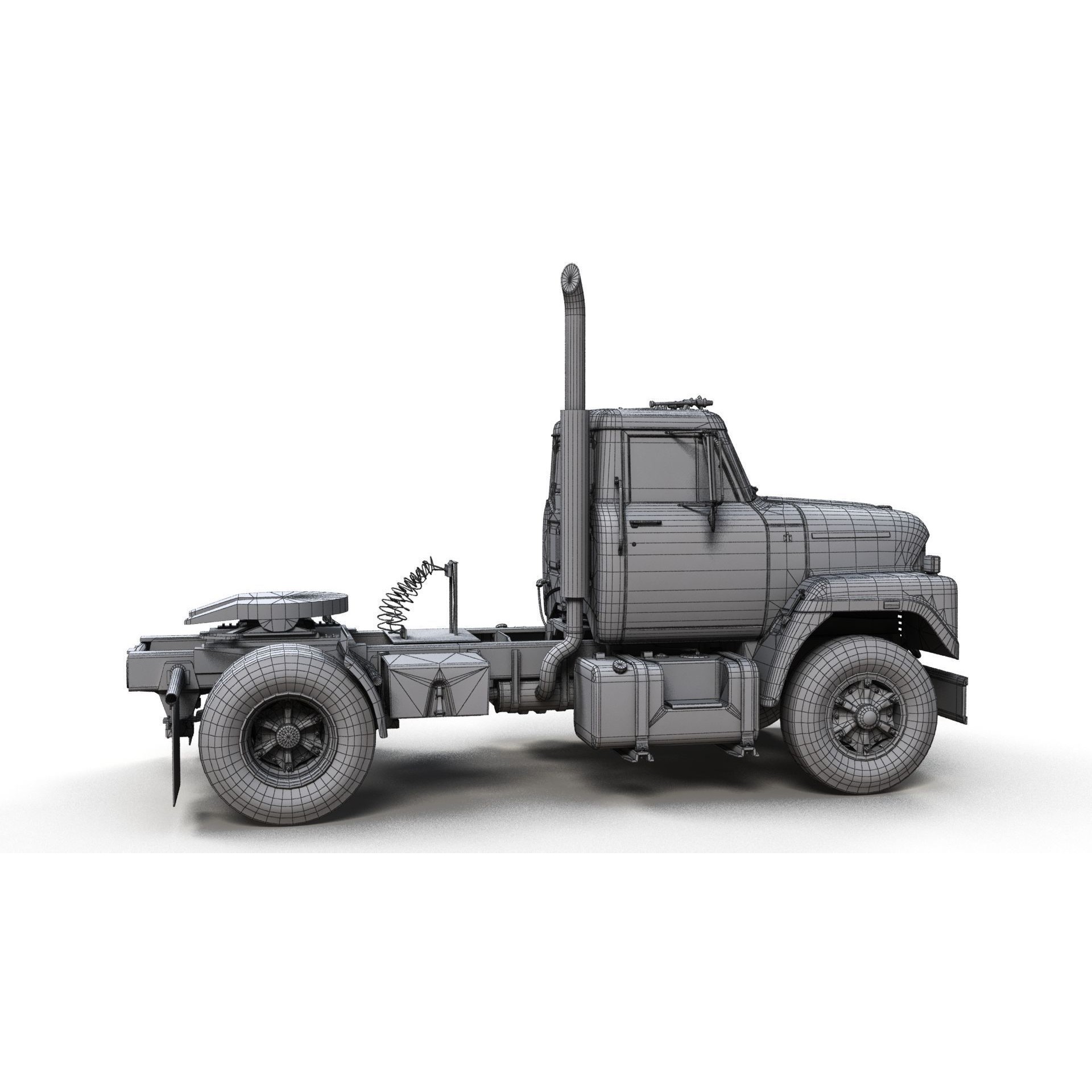 International Fleetstar Daycab - Low-Poly Game-Ready 3D Model - View 13