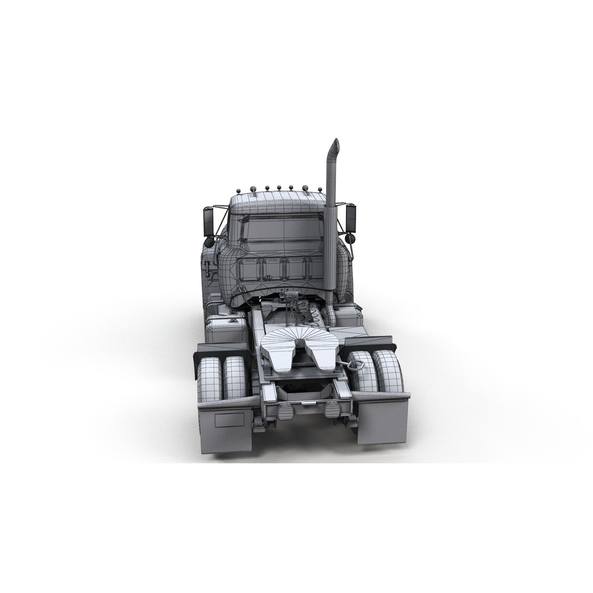 International Fleetstar Daycab - Low-Poly Game-Ready 3D Model - View 16