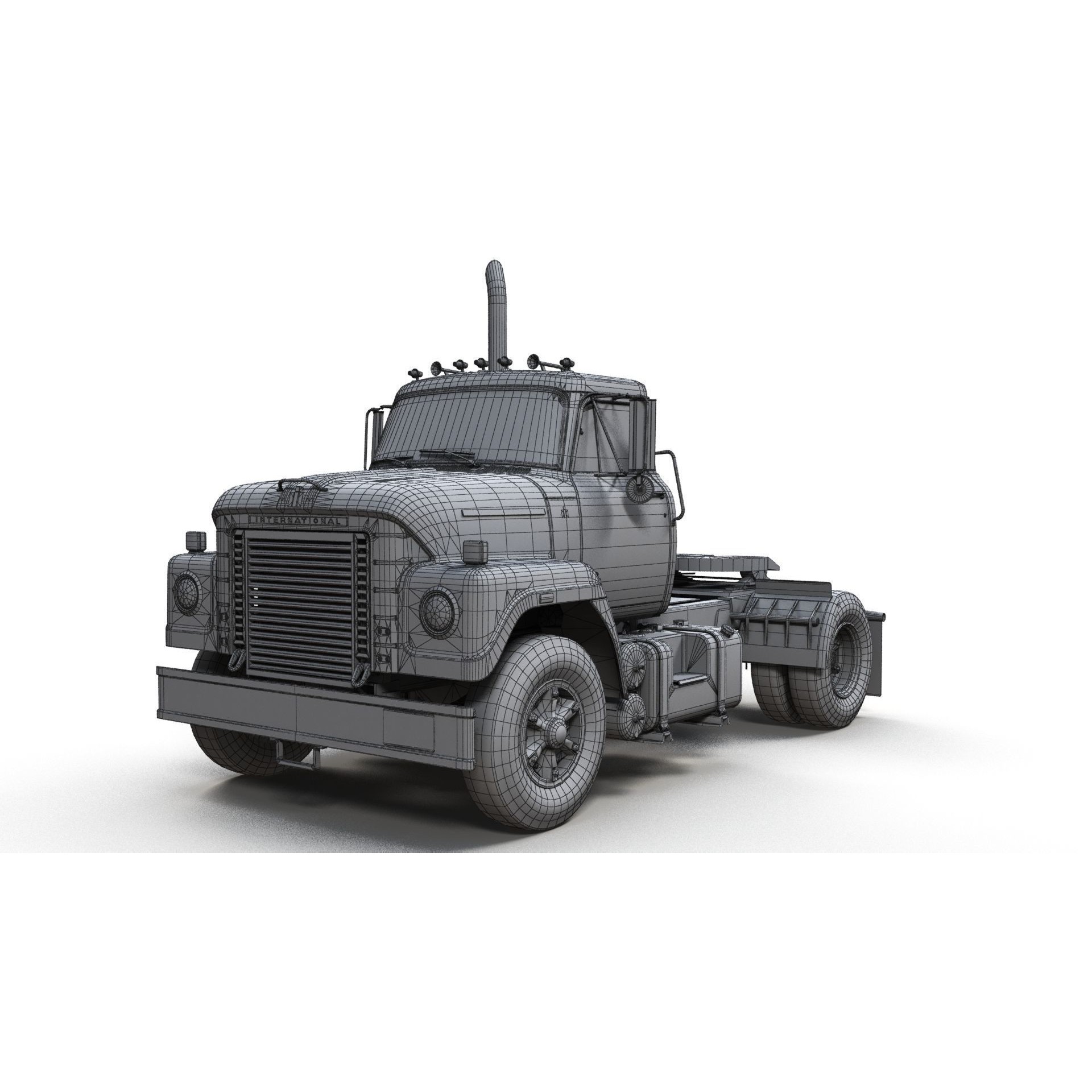 International Fleetstar Daycab - Low-Poly Game-Ready 3D Model - View 18