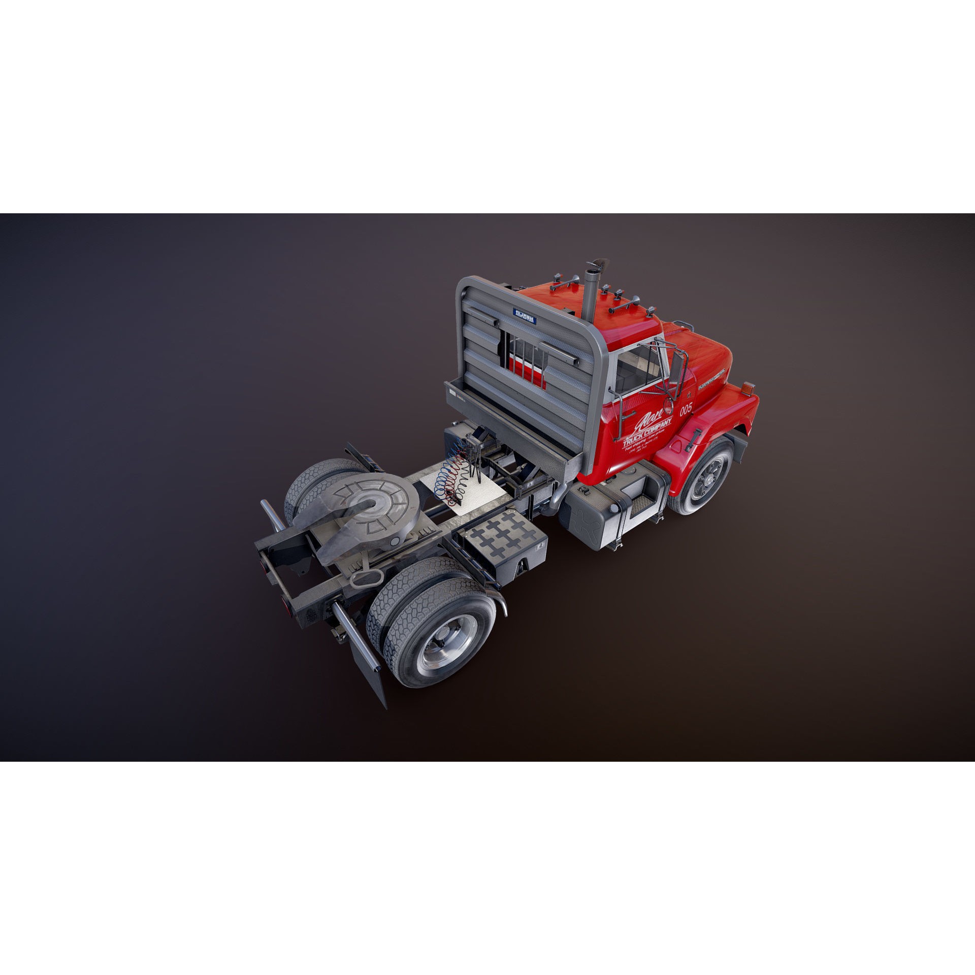 International Fleetstar Daycab - Low-Poly Game-Ready 3D Model - View 20