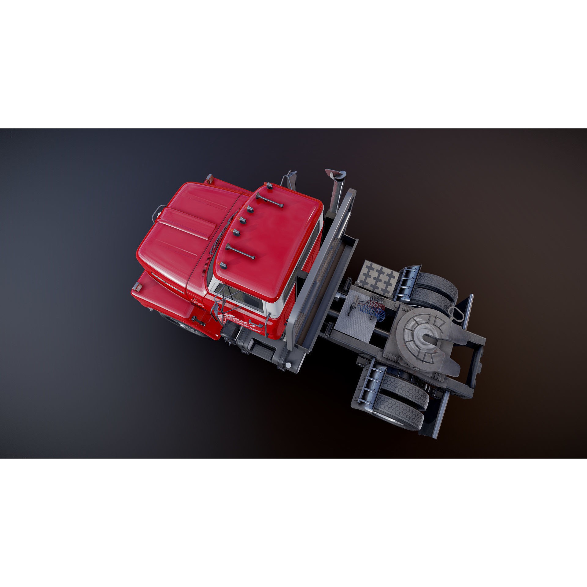 International Fleetstar Daycab - Low-Poly Game-Ready 3D Model - View 23