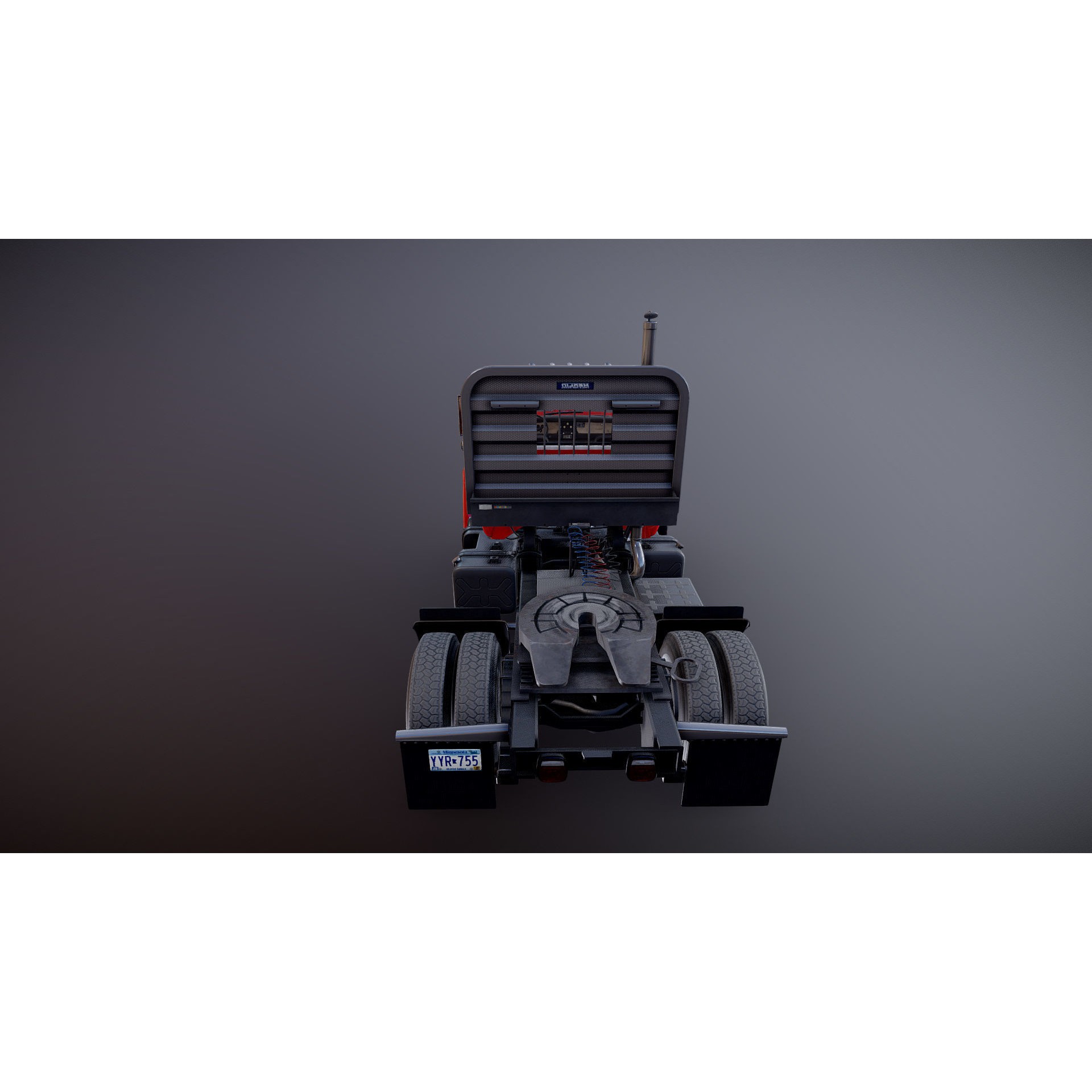 International Fleetstar Daycab - Low-Poly Game-Ready 3D Model - View 25