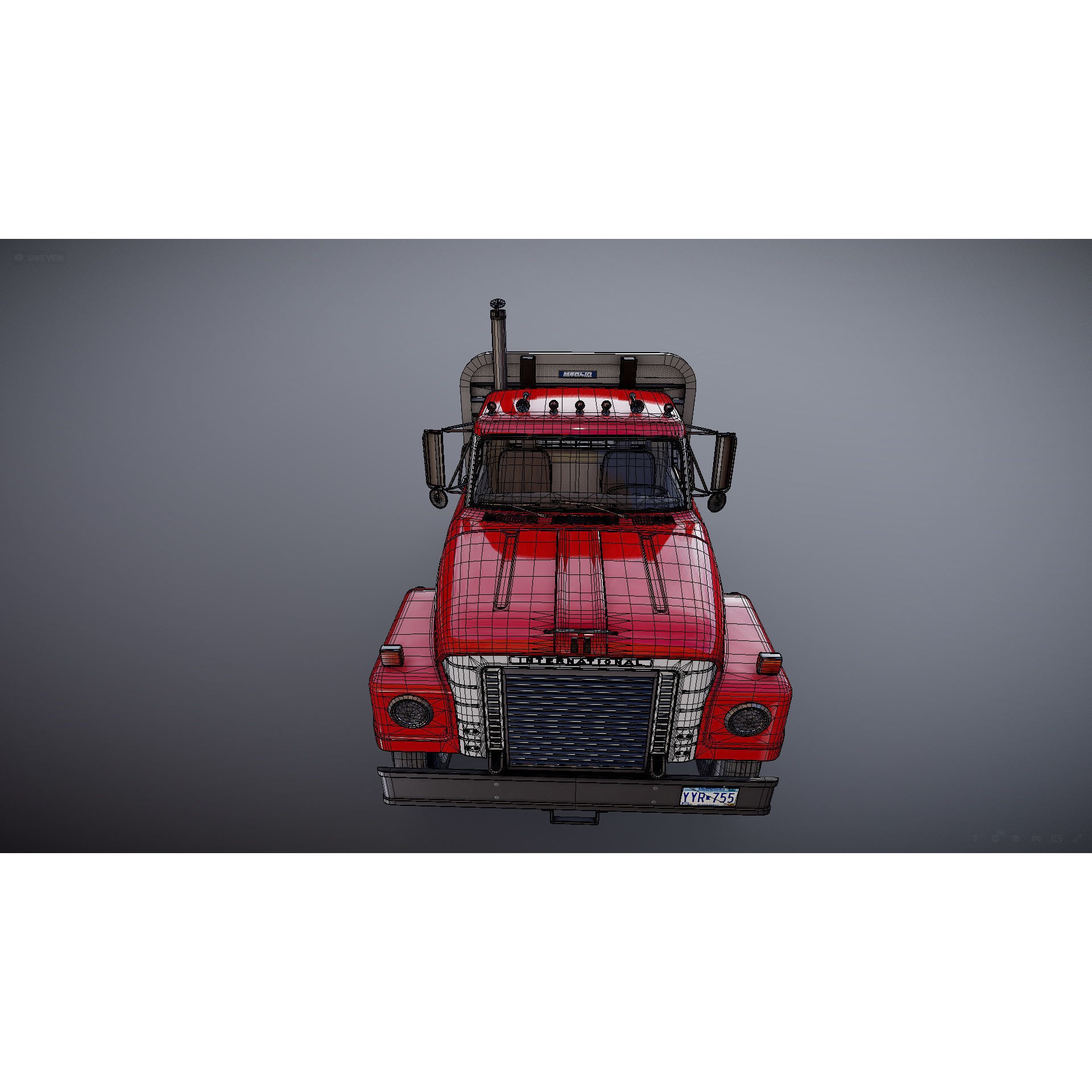 International Fleetstar Daycab - Low-Poly Game-Ready 3D Model - View 30