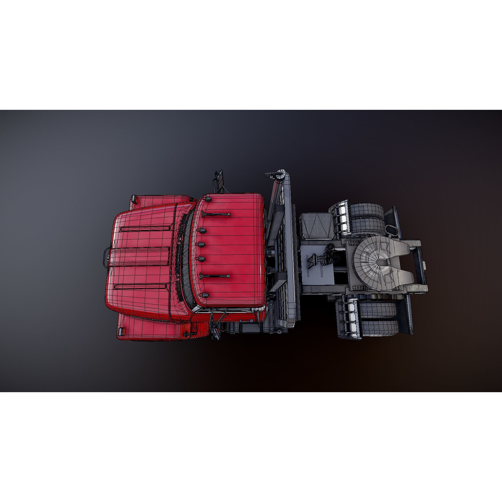 International Fleetstar Daycab - Low-Poly Game-Ready 3D Model - View 31