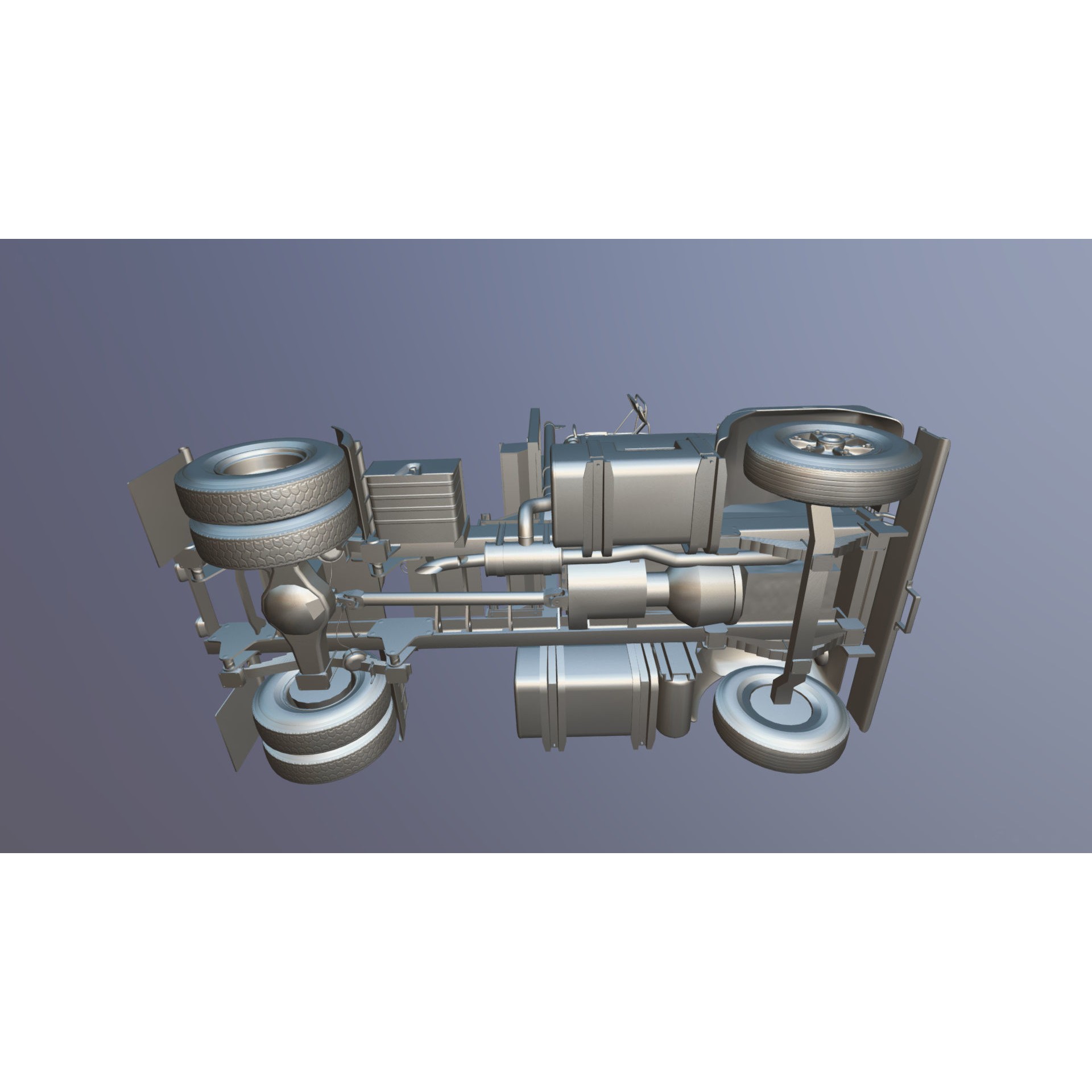 International Fleetstar Daycab - Low-Poly Game-Ready 3D Model - View 34