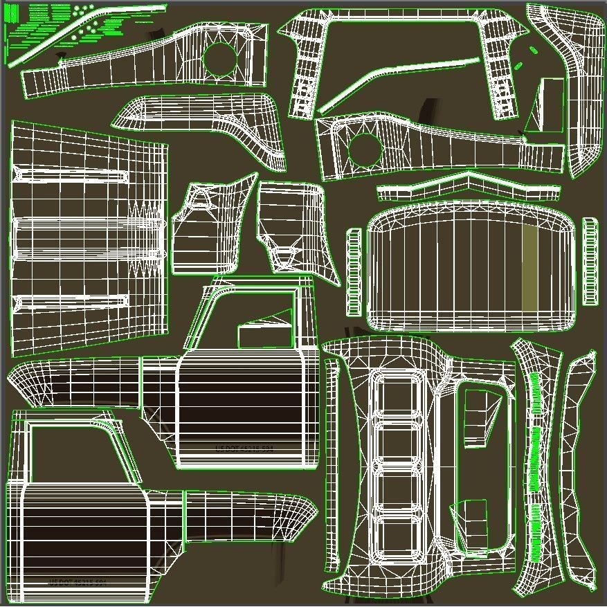 International Fleetstar Daycab - Low-Poly Game-Ready 3D Model - View 44